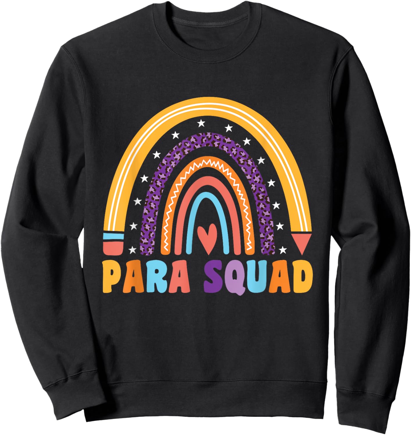 Para Squad Para Teacher Paraprofessional Men Women Sweatshirt - Sweatshirt | Black