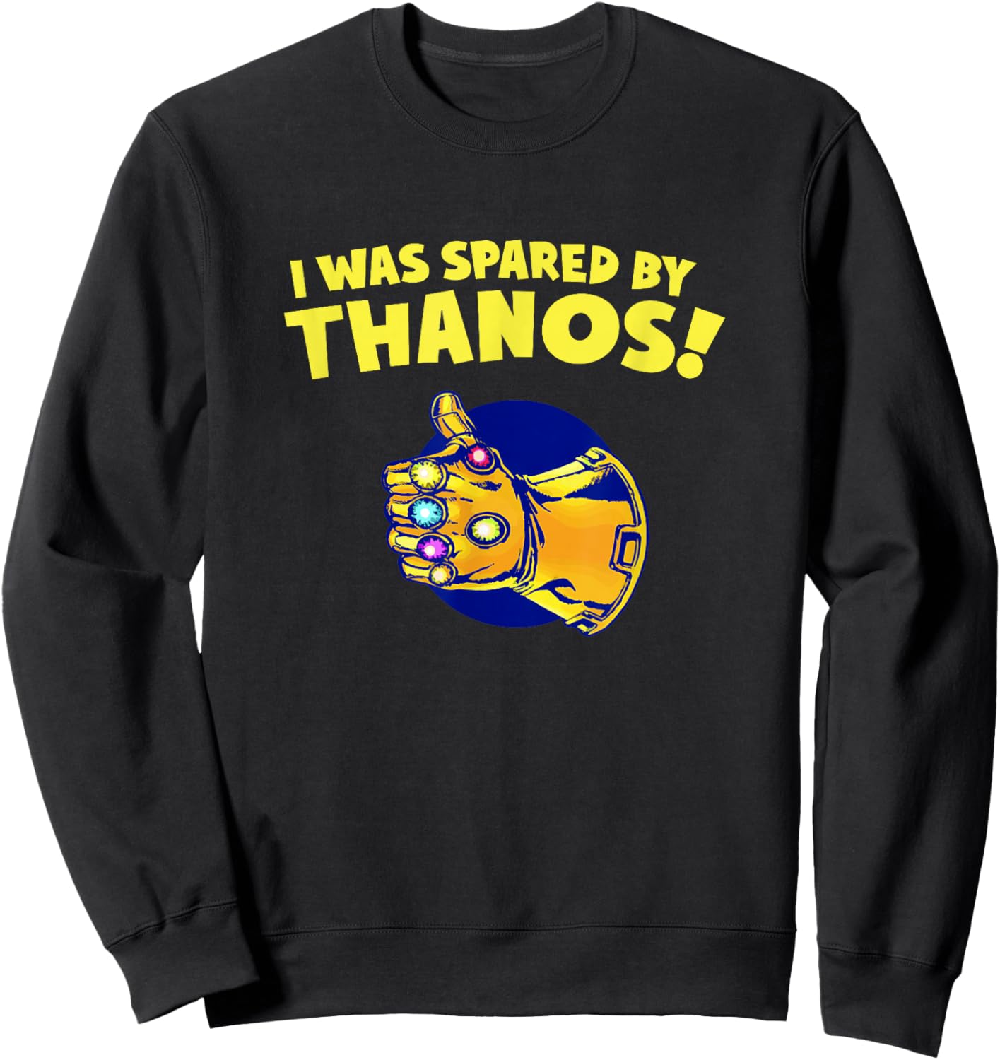 Marvel Comics Retro Classic I Was Spared By Thanos! Logo Sweatshirt - Sweatshirt | Black