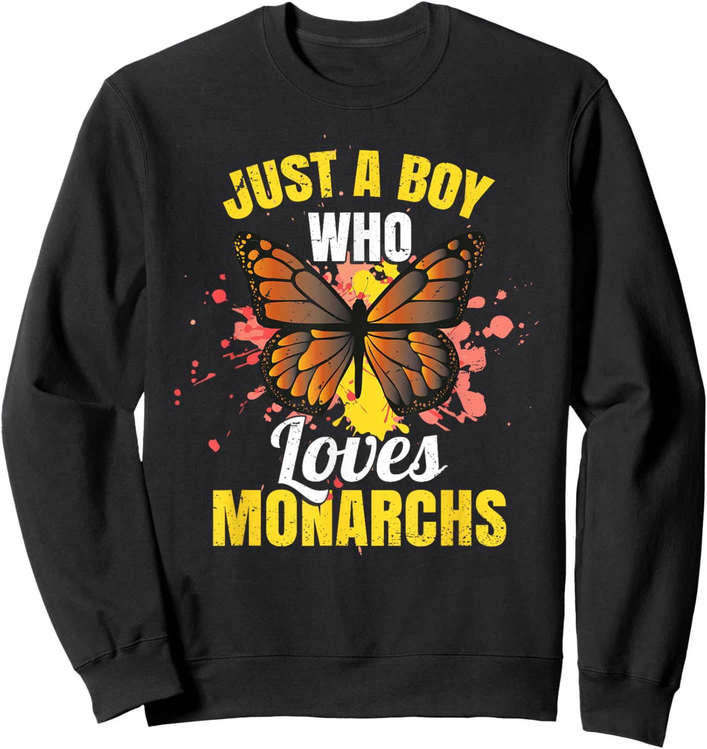 Monarch Butterfly Kids Sweatshirt - Sweatshirt | Black