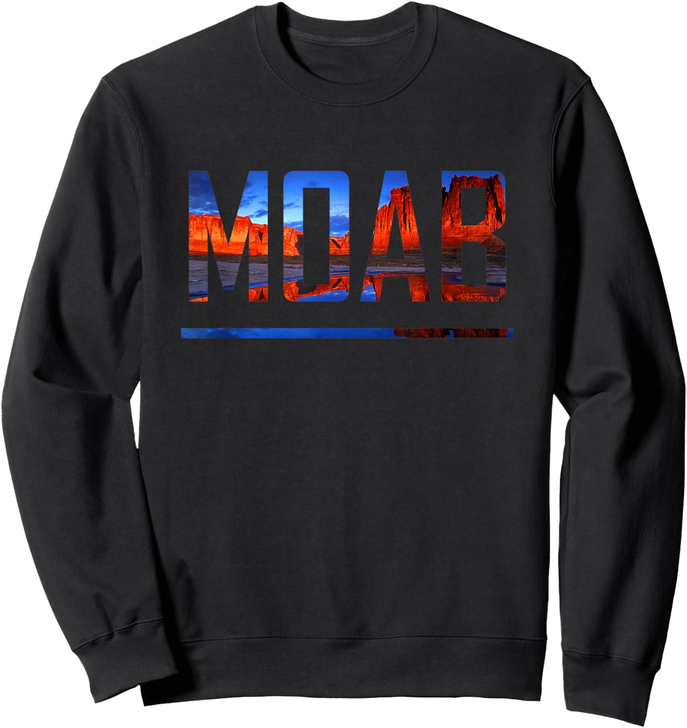 Moab, Utah Scenic Desert Adventure Sweatshirt - Sweatshirt | Black