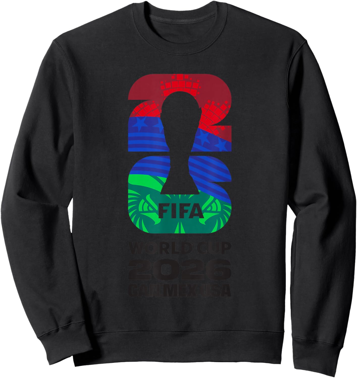 FIFA World CUP26 FIFA Host Country Logo Flags Sweatshirt - Sweatshirt | Black