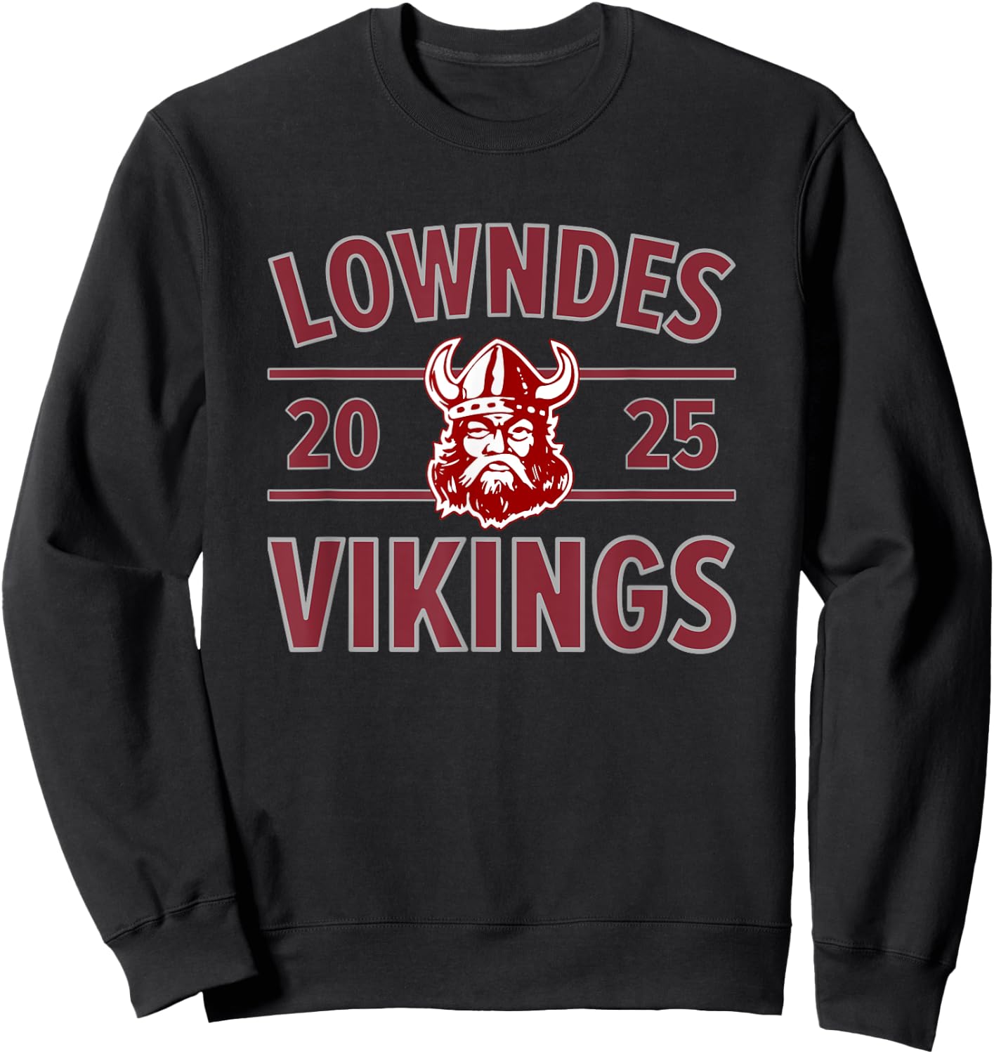Lowndes Vikings Logo 2025 HS Sweatshirt - Sweatshirt | Black