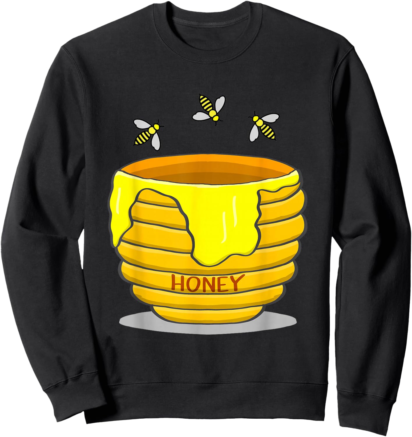 Honey Pot With Honey Bees Sweet Gift Sweatshirt - Sweatshirt | Black