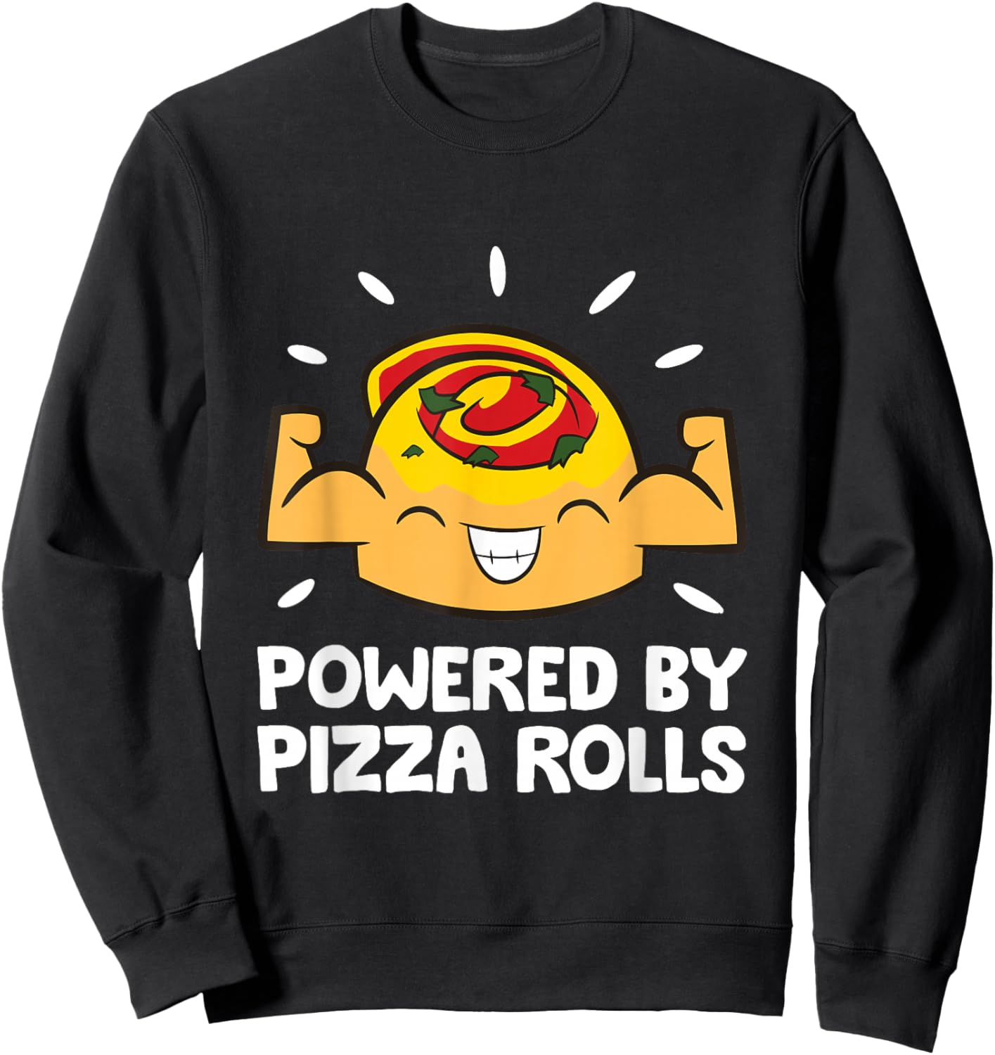 Powered By Pizza Rolls Sweatshirt - Sweatshirt | Black