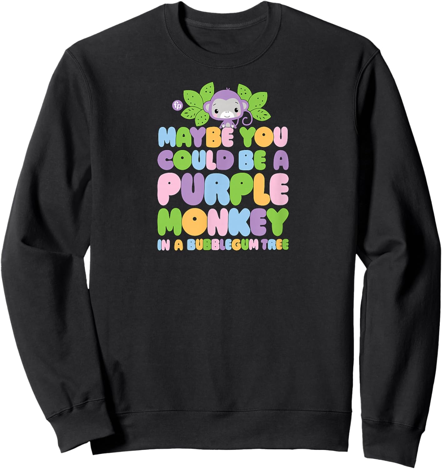 Fisher-Price Purple Monkey and Bubblegum Tree Song Sweatshirt - Sweatshirt | Black