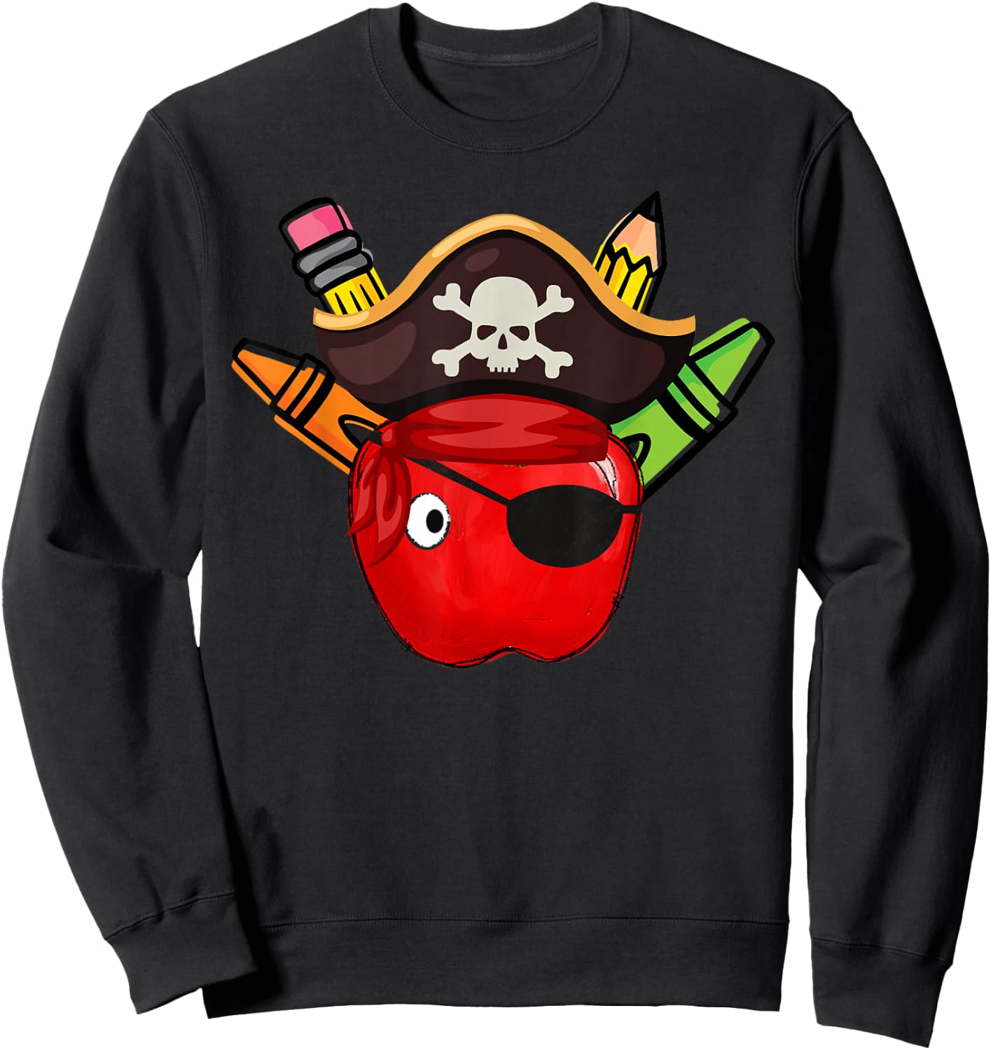 School International Talk Like A Pirate Day Pirate Teacher Sweatshirt - Sweatshirt | Black