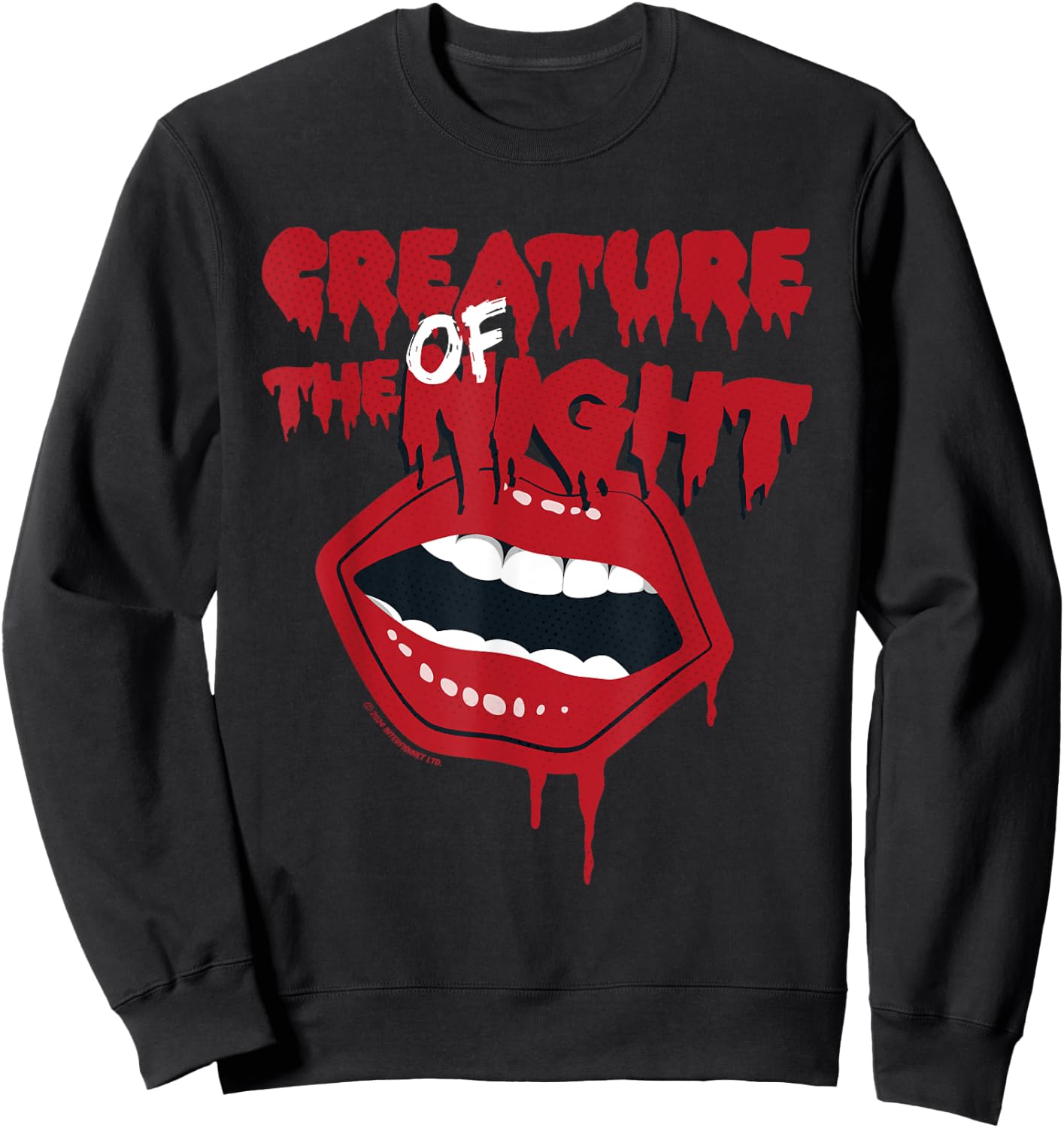 Rocky Horror Show Creature Of The Night Mouth Sweatshirt - Sweatshirt | Black