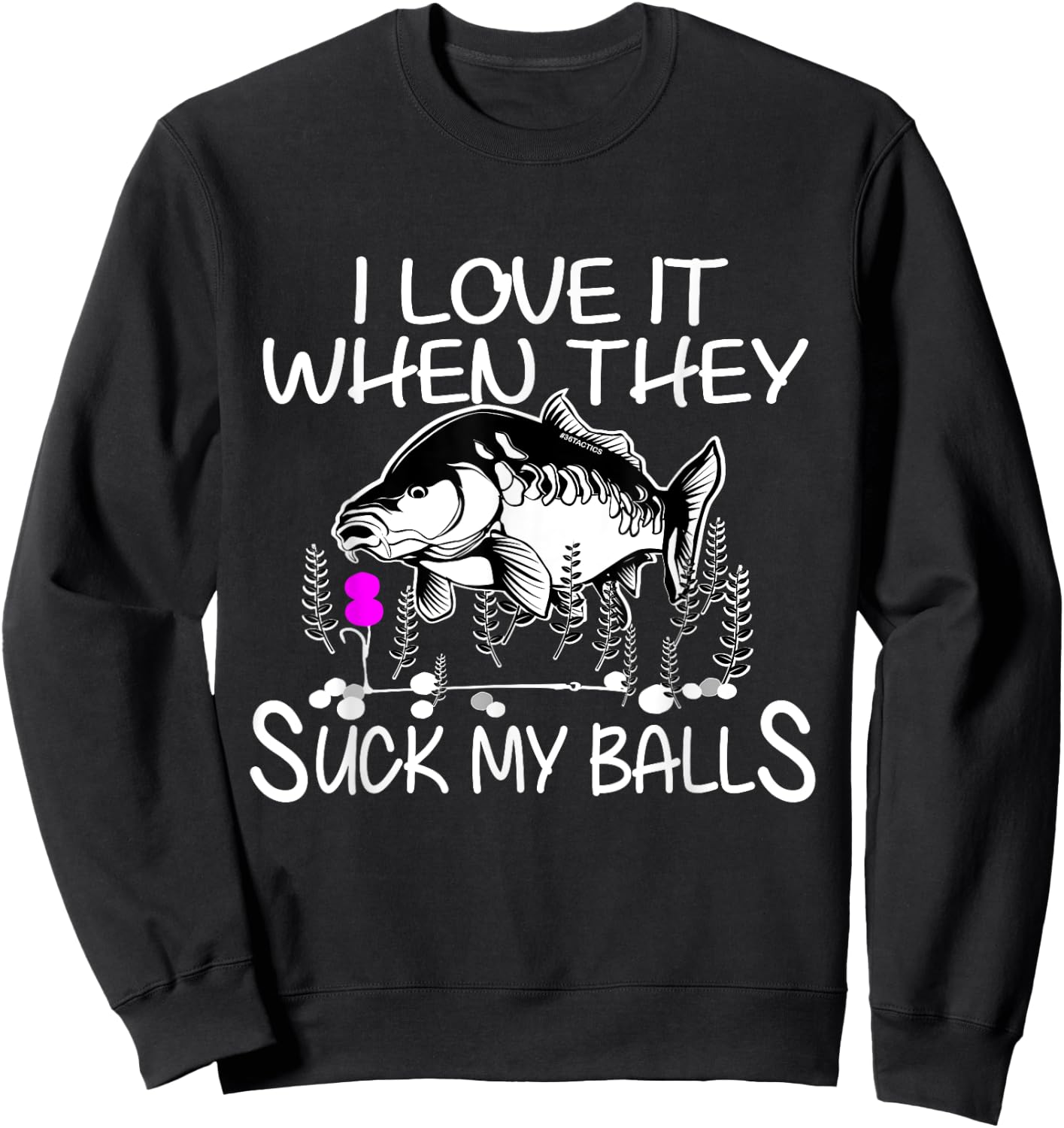 I love it - Carp Fishing Carpfishing Big Carp Angling Sweatshirt - Sweatshirt | Black
