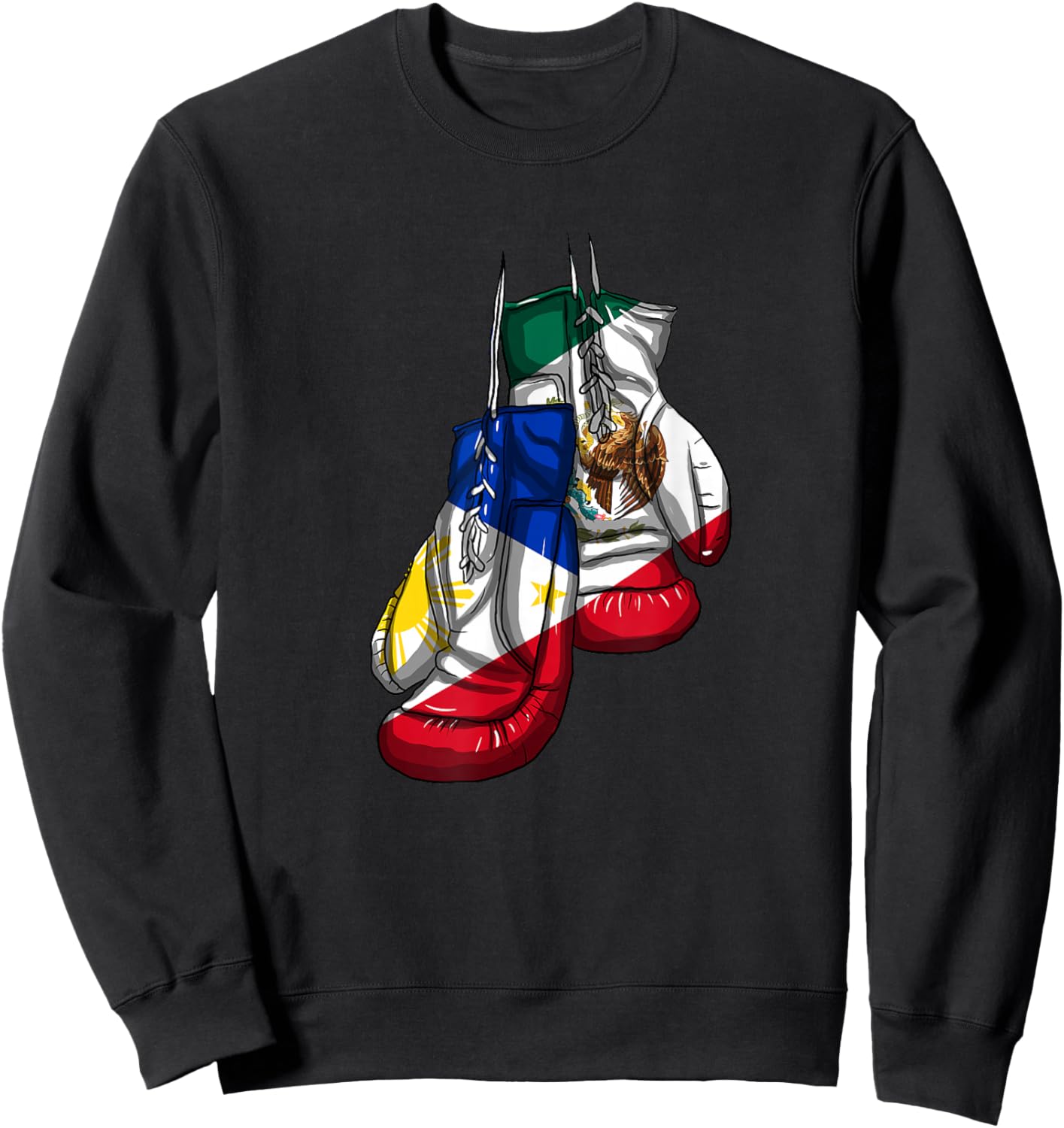 Philippines Mexico Filipino Mexipino Flag Day Mexican Boxing Sweatshirt - Sweatshirt | Black