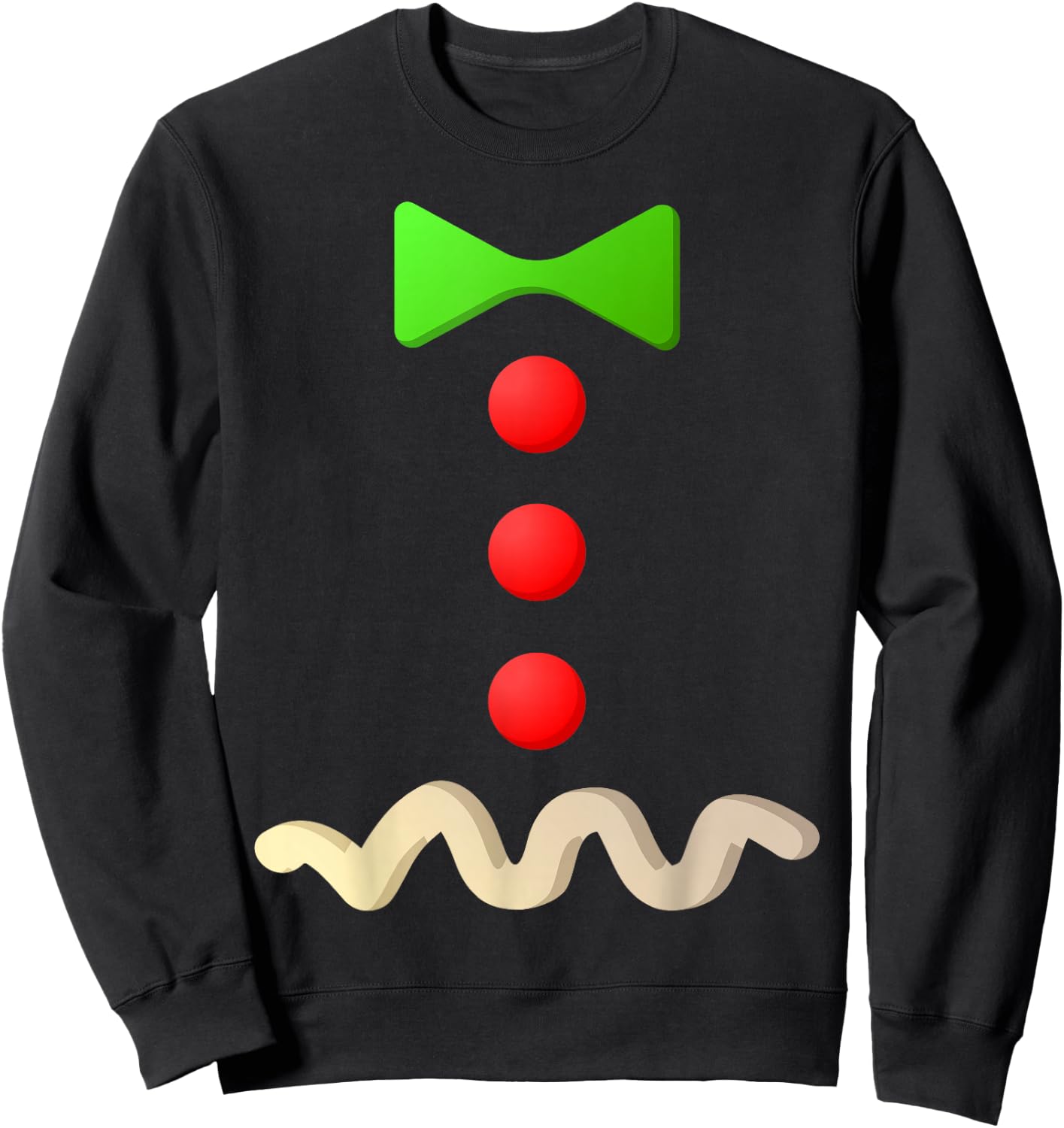 Gingerbread Man Costume Shirt Adult Kids Men Women Cookie Sweatshirt - Sweatshirt | Black