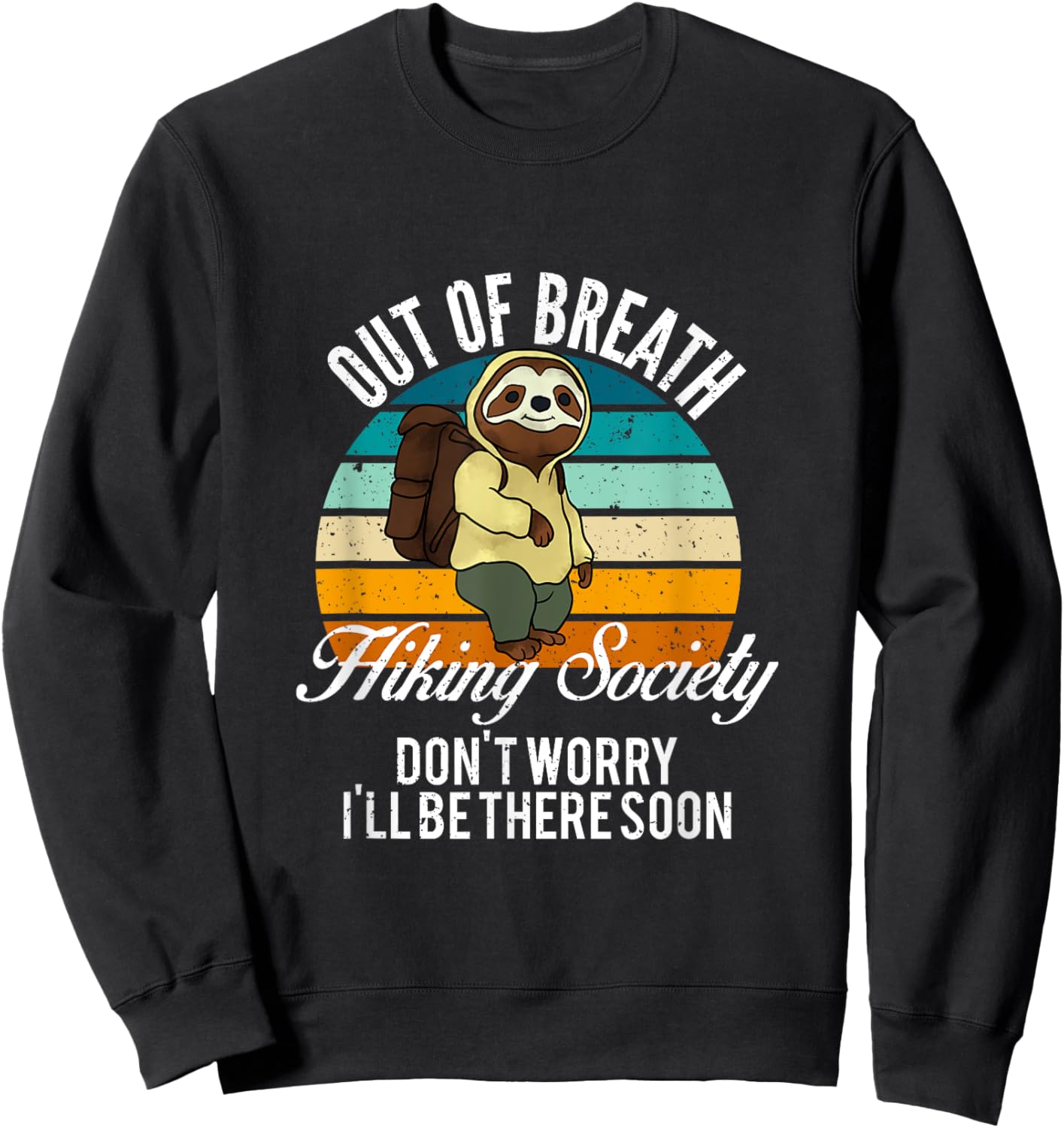 Out Of Breath Hiking Society Sweatshirt - Sweatshirt | Black