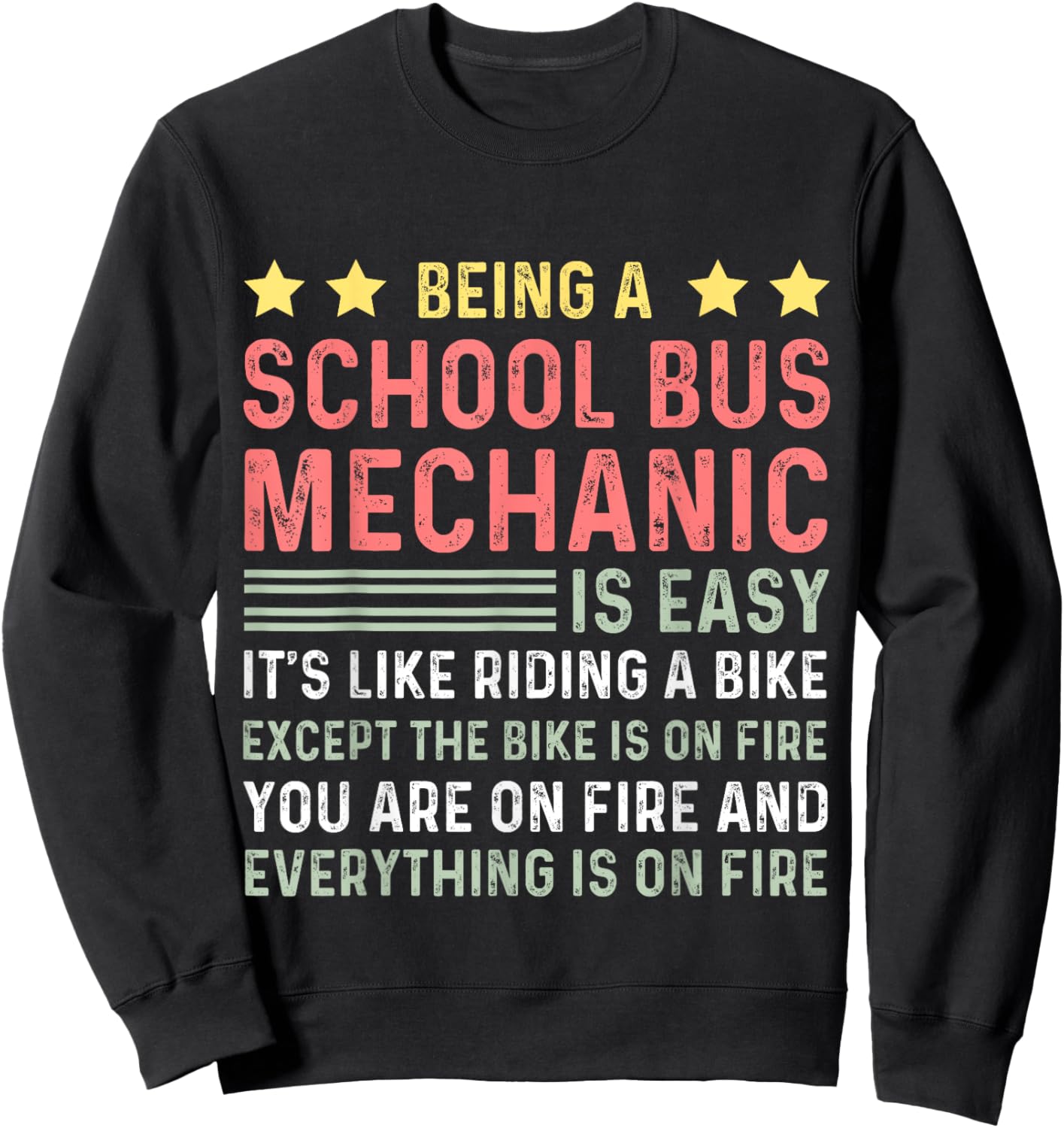 School Bus Mechanic Sweatshirt - Sweatshirt | Black