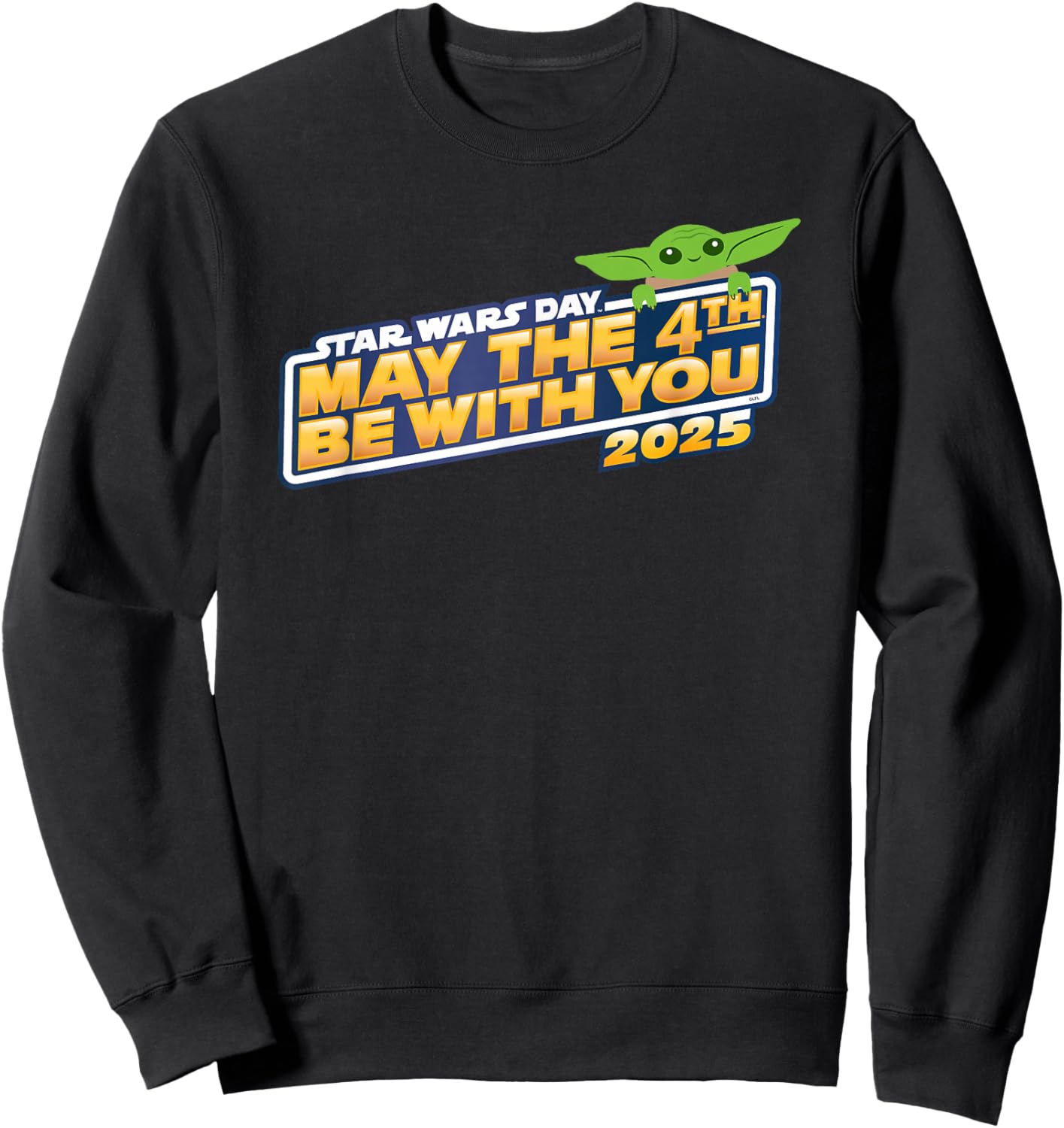 Star Wars Day: May the 4th Be With You 2025 Grogu Logo Sweatshirt - Sweatshirt | Black