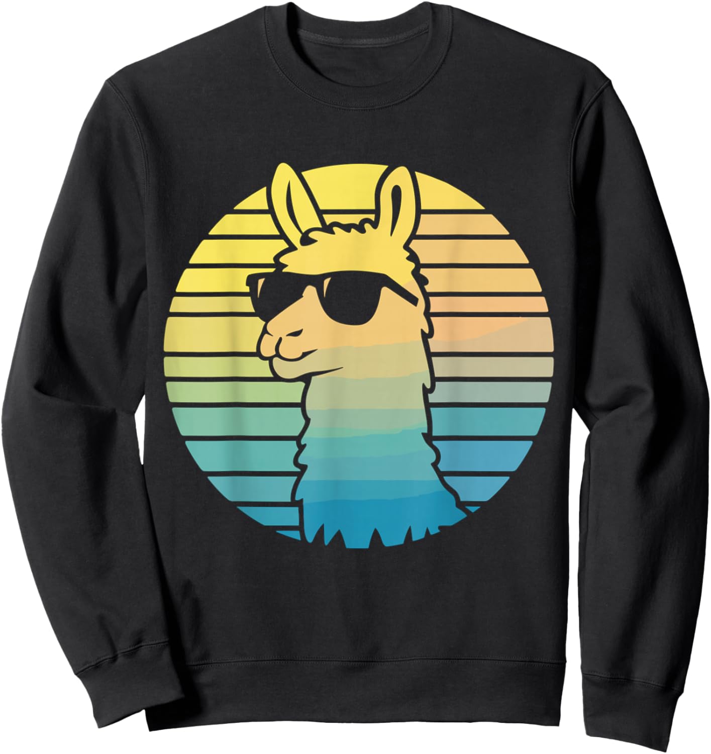 Alpaca Lover Llama Vintage Sweatshirt - Sweatshirt | Black