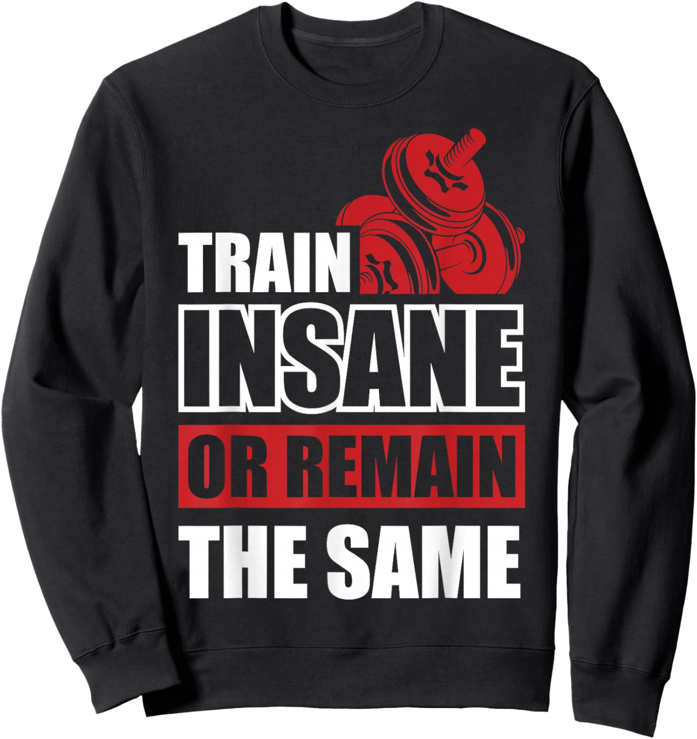 Train Insane or Remain the same Sweatshirt - Sweatshirt | Black