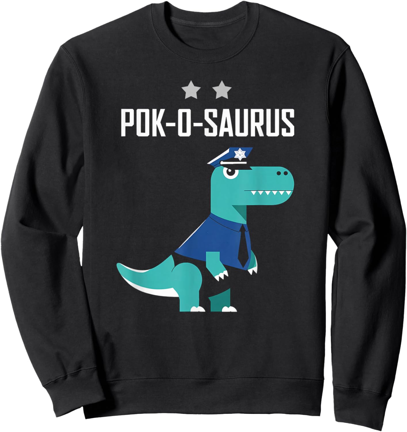 Polizei Dinosaurier Beförderung Polizeioberkommissar Sweatshirt - Sweatshirt | Black