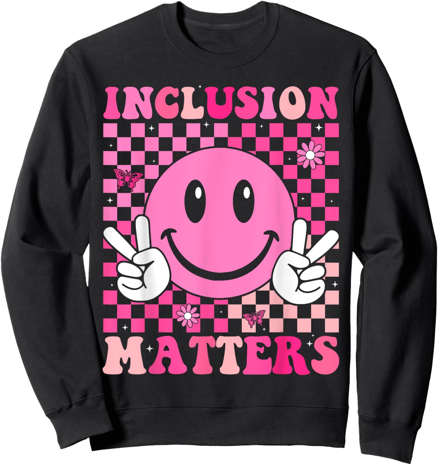 Inclusion Matters Groovy Special Education Teacher Sweatshirt - Sweatshirt | Black