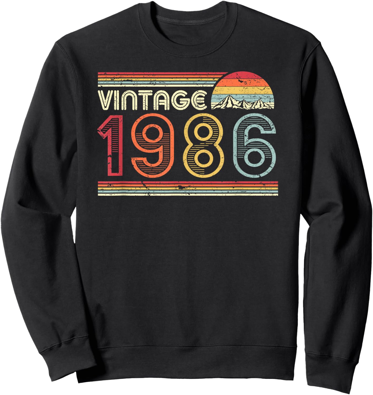 1986 Vintage Shirt, Birthday Gift . Retro Style Sweatshirt - Sweatshirt | Black