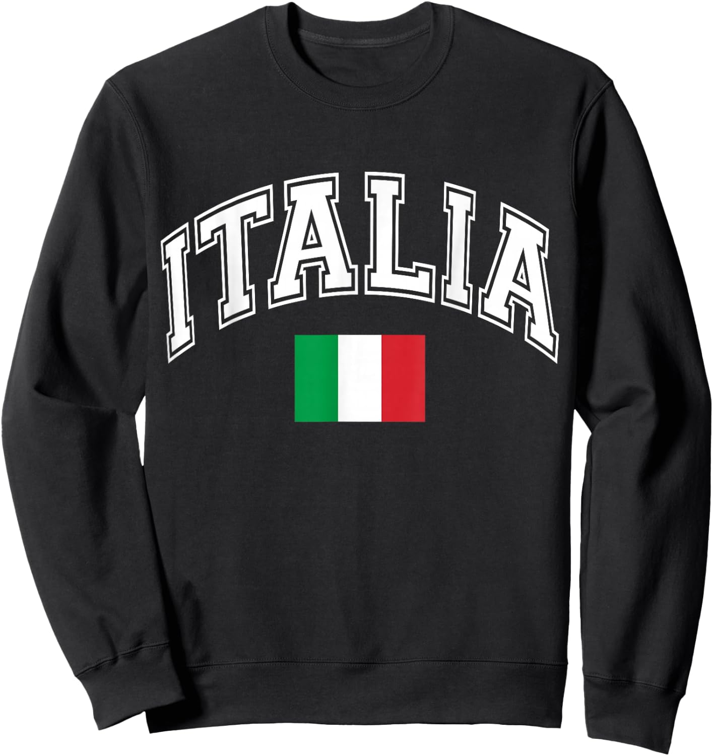 Italy Italian Flag Italia Sweatshirt - Sweatshirt | Black
