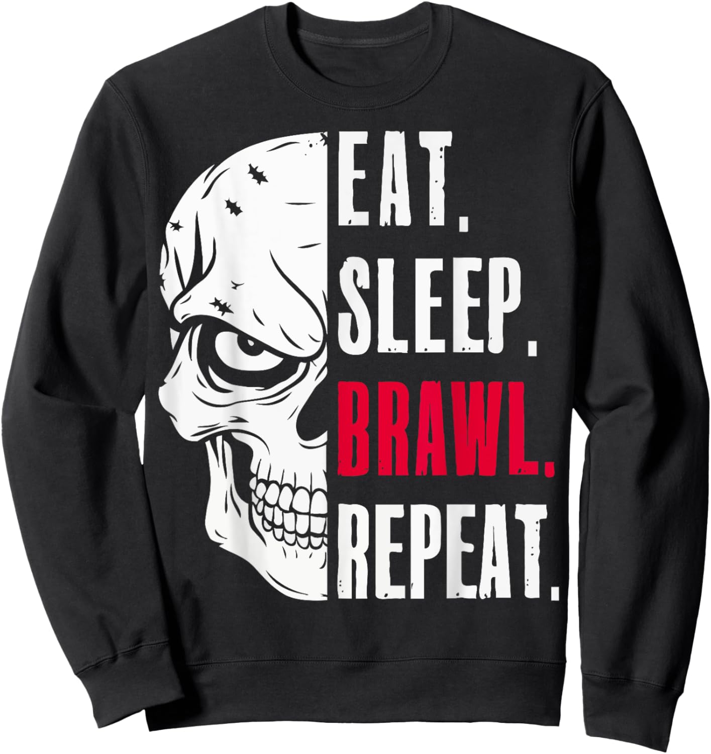 Eat Sleep Brawl Repeat Funny Video Gamer Gaming Sweatshirt - Sweatshirt | Black