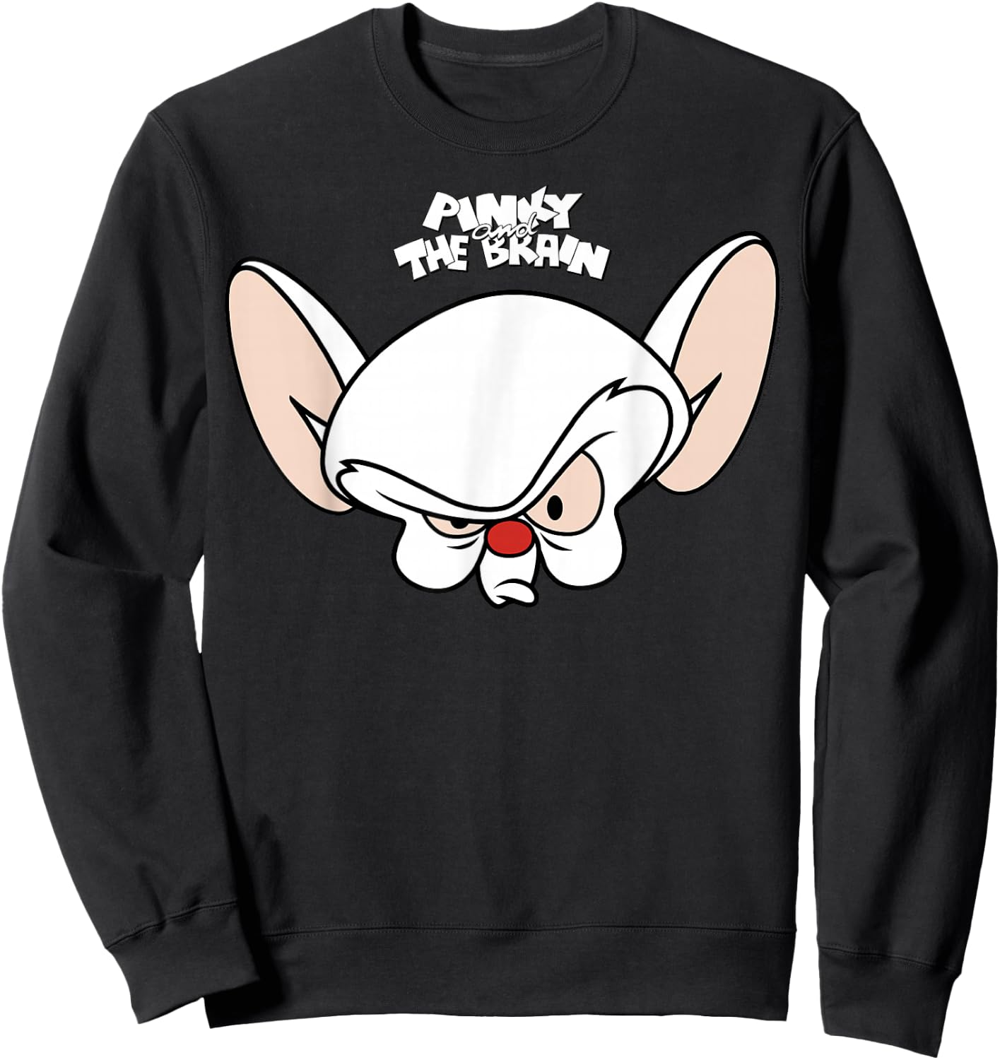 Pinky and The Brain Big Face Sweatshirt - Sweatshirt | Black