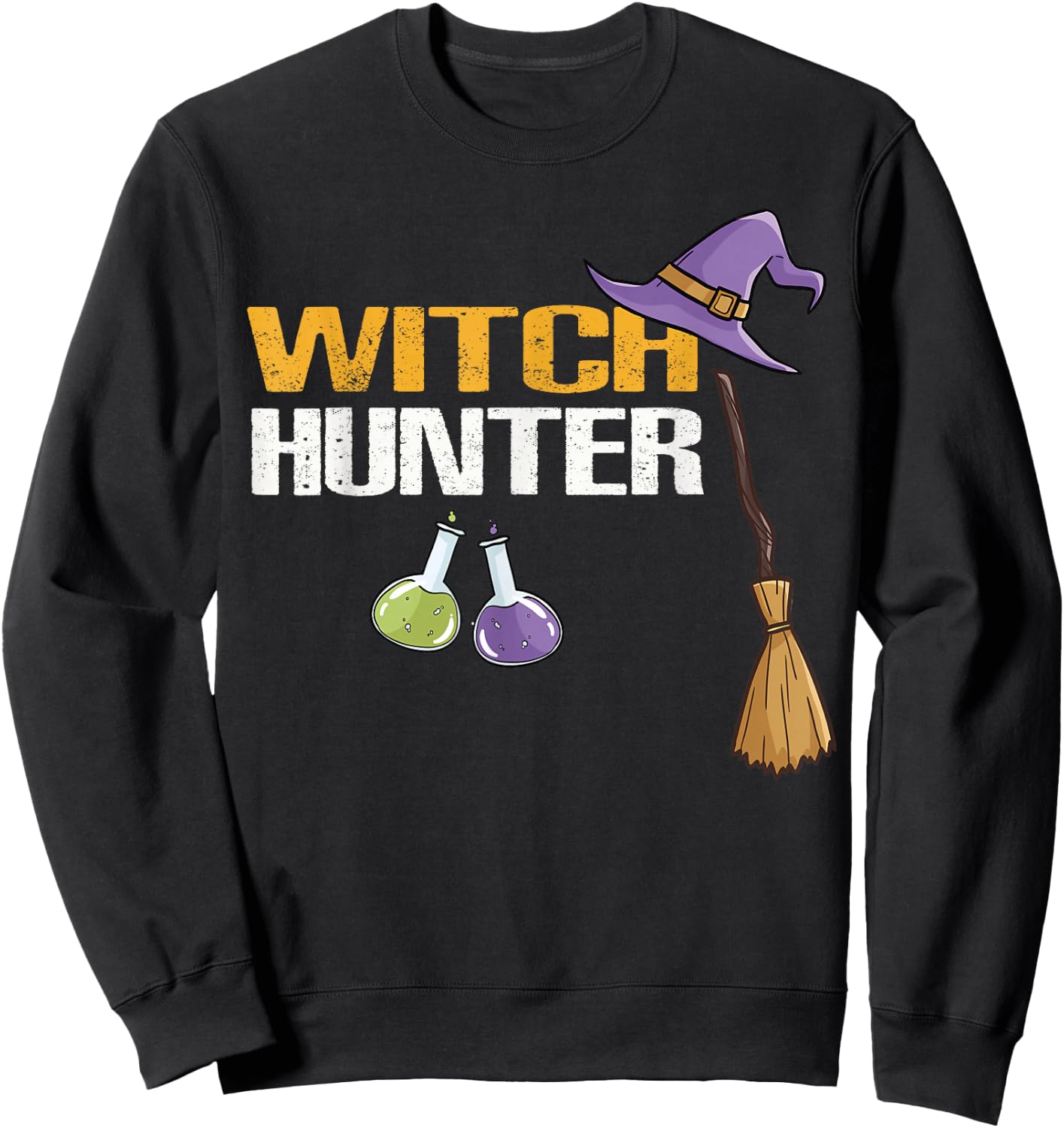 Witch Hunter Cute Halloween Costume Gift Sweatshirt - Sweatshirt | Black