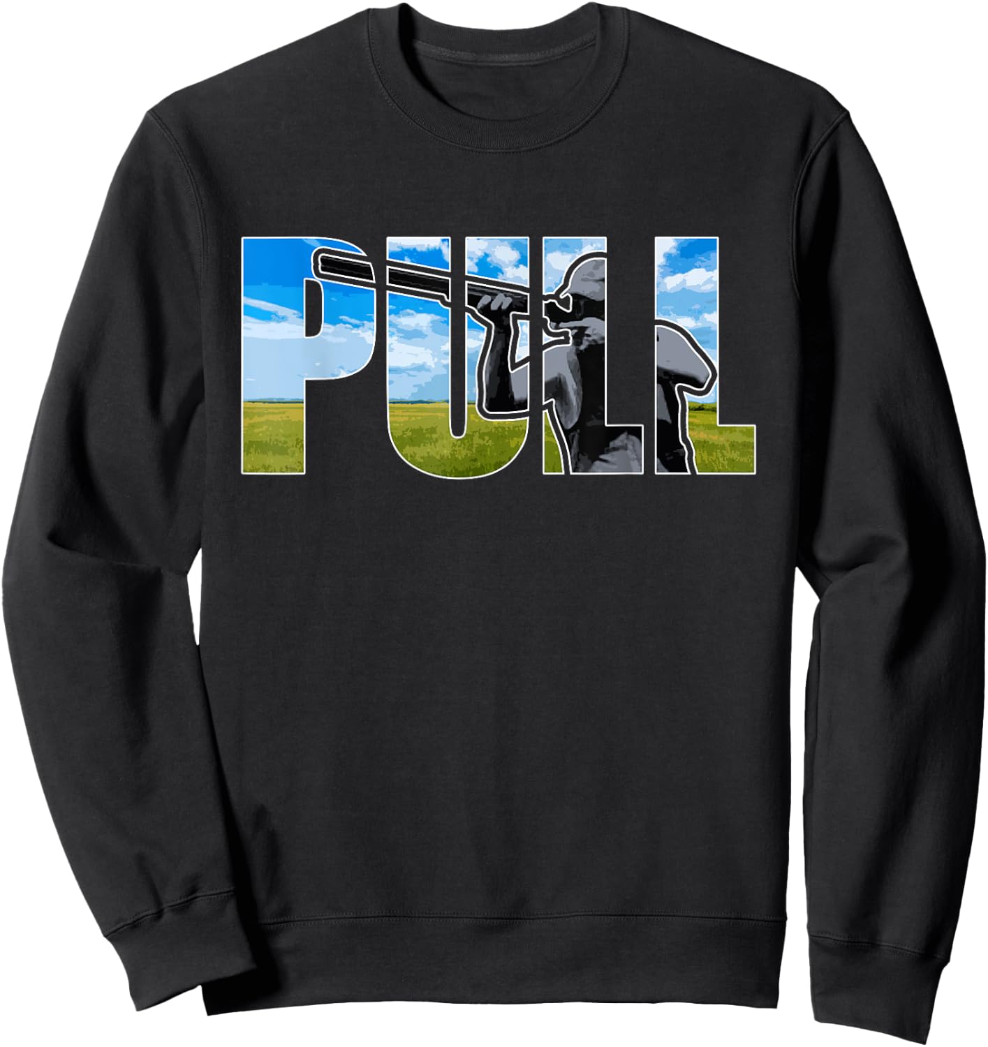 Funny Skeet Shooting Trap Sporting Clay Shooter Shotgun Gift Sweatshirt - Sweatshirt | Black