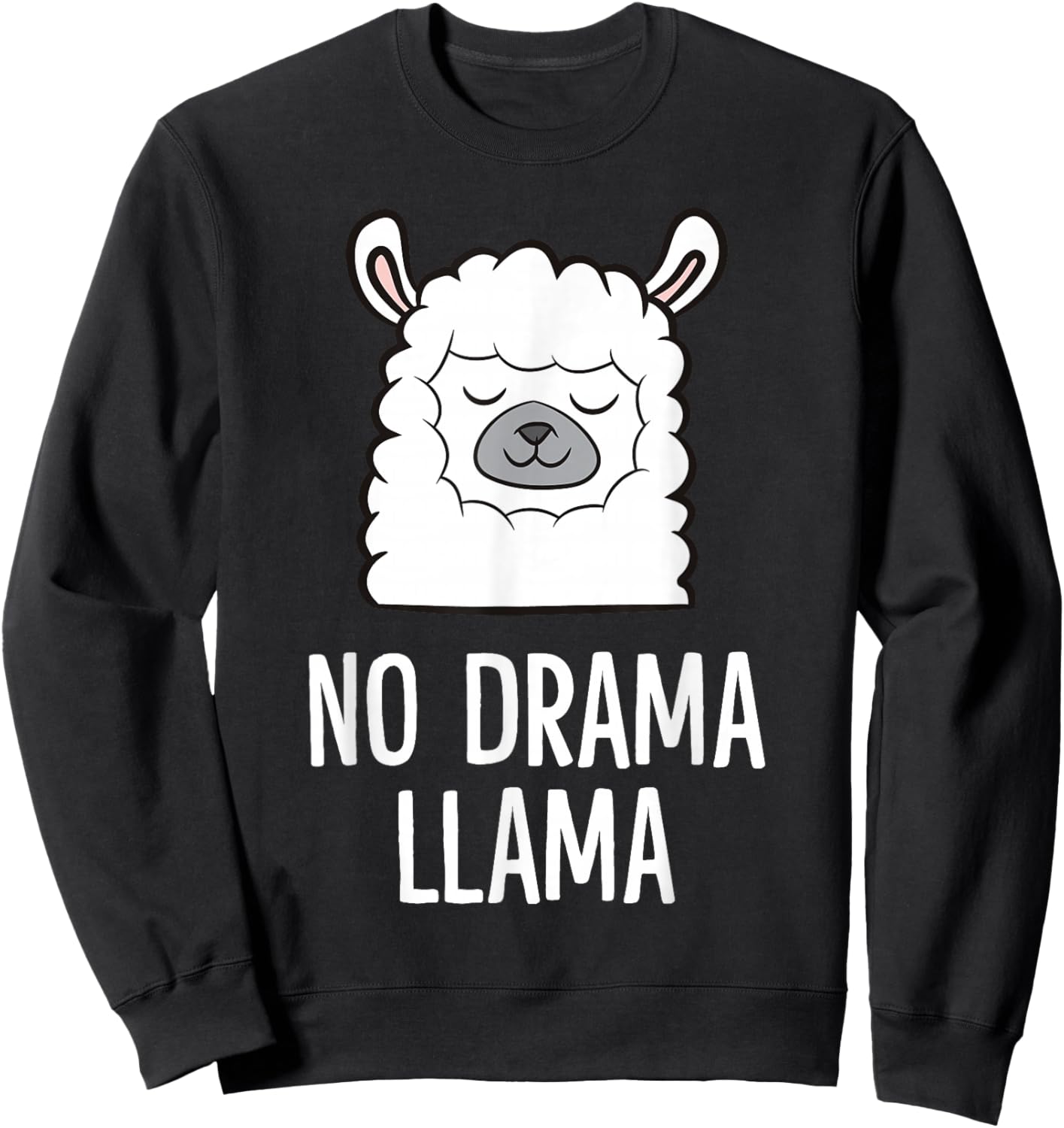 Cute No Drama Llama Sweatshirt - Sweatshirt | Black