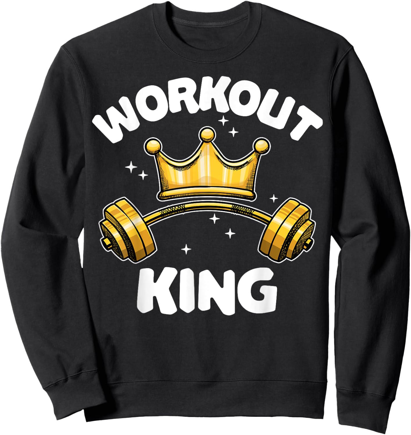 Cool Workout King Partnerlook Team Fitness Training Gym Sweatshirt - Sweatshirt | Black
