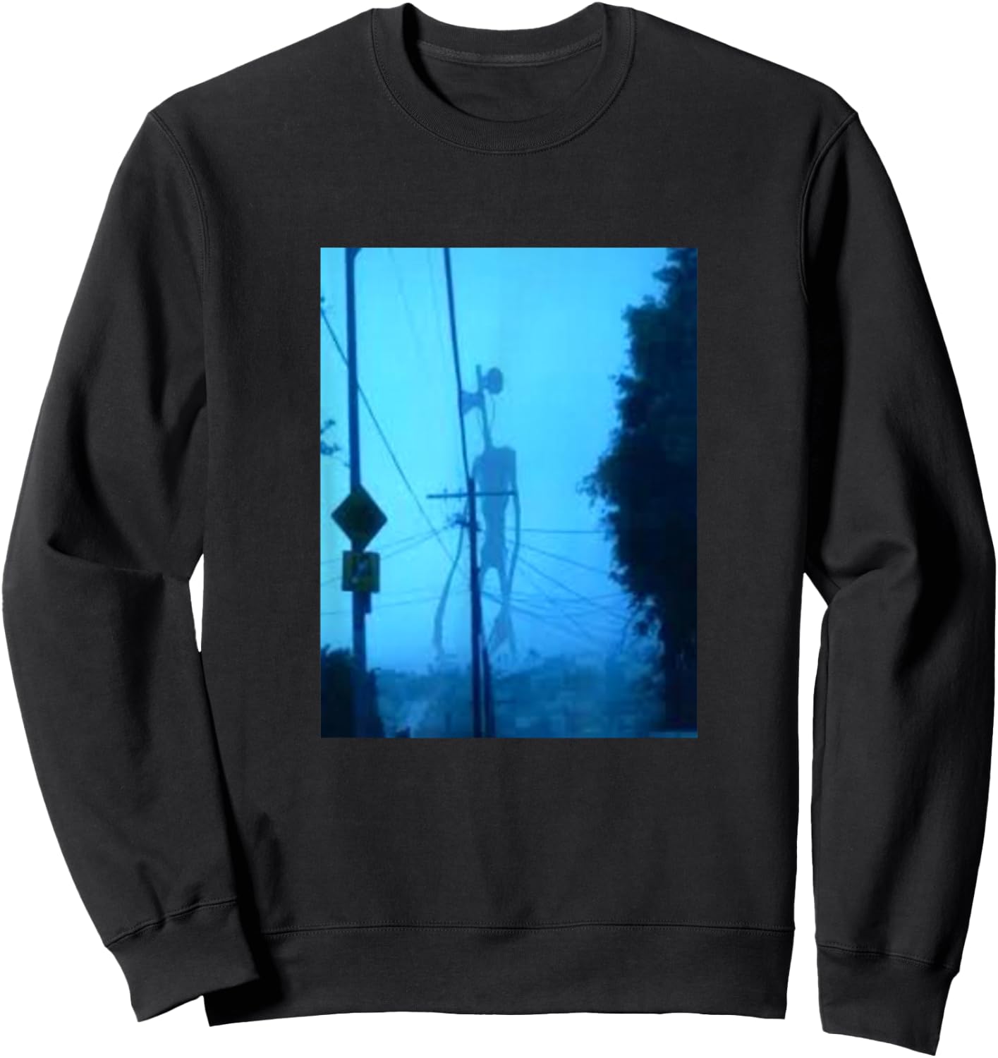 Siren Head sirenhead creepypasta horror Sweatshirt - Sweatshirt | Black