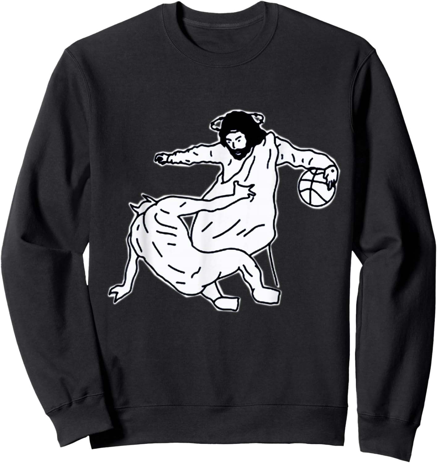 Urban Empyre Holy Cross Jesus Satan Basketball , Small, Black Sweatshirt - Sweatshirt | Black
