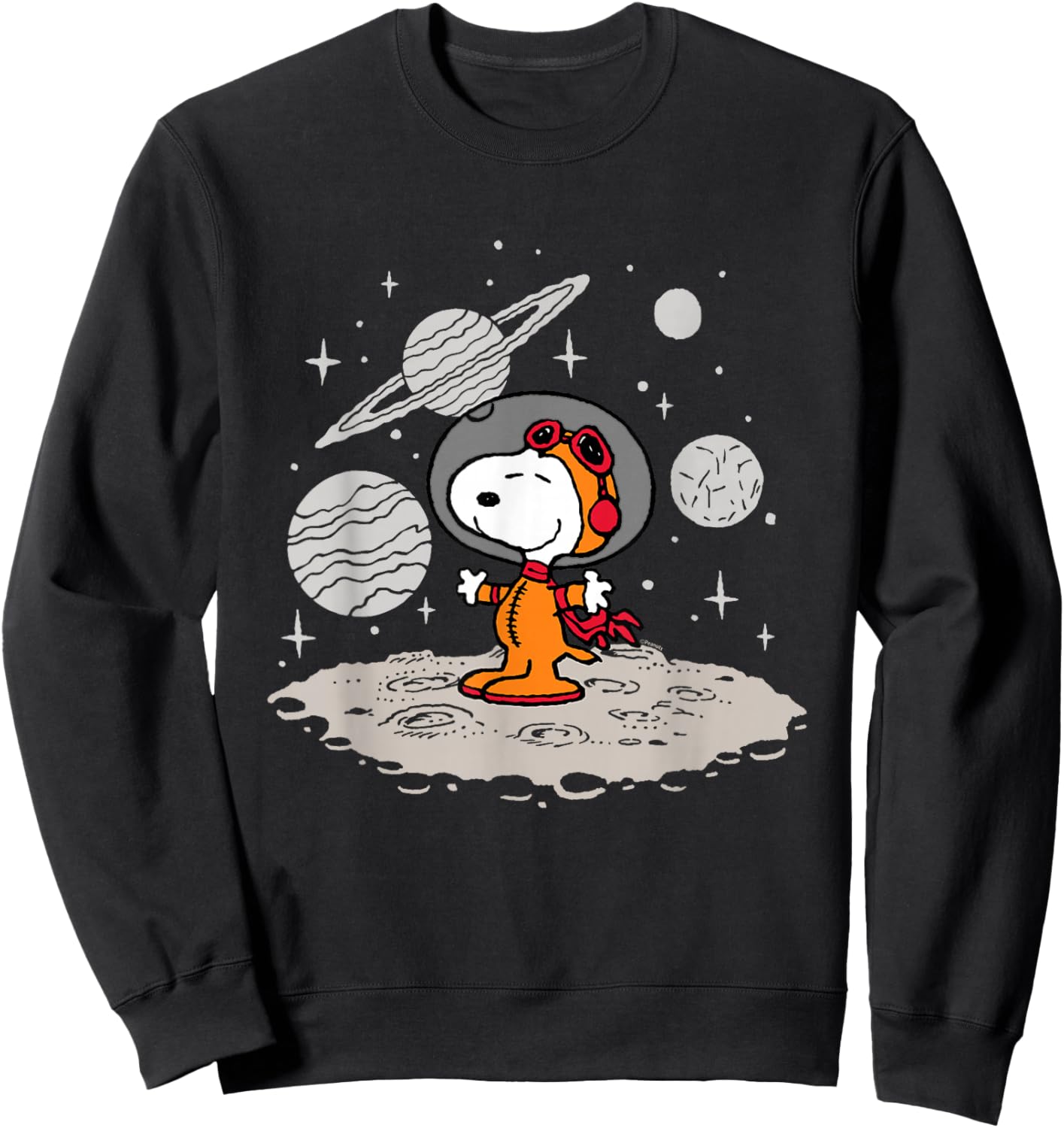 Peanuts - Snoopy Planets and Starfield Sweatshirt - Sweatshirt | Black