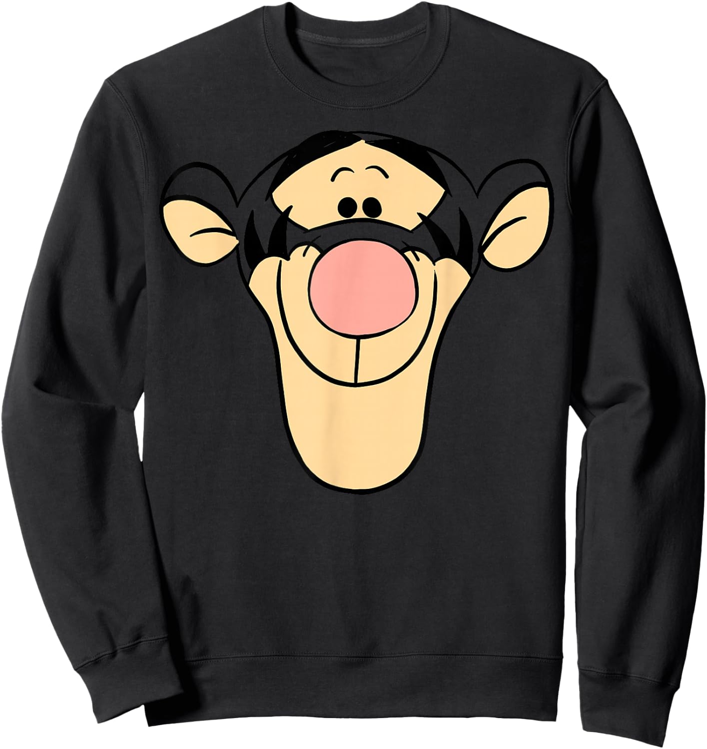 Disney Winnie The Pooh Tigger Large Face Sweatshirt - Sweatshirt | Black