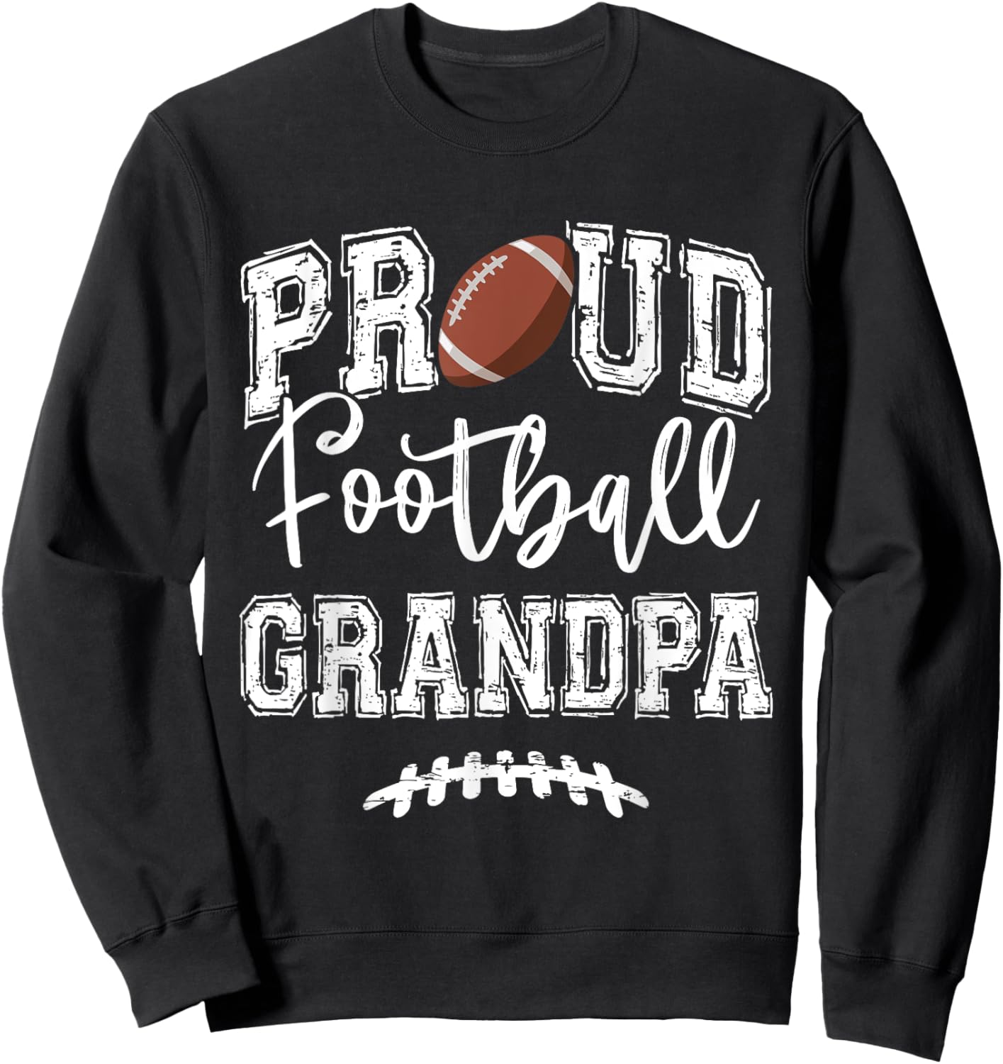 Proud Football Grandpa Funny College That's My Nephew Sweatshirt - Sweatshirt | Black