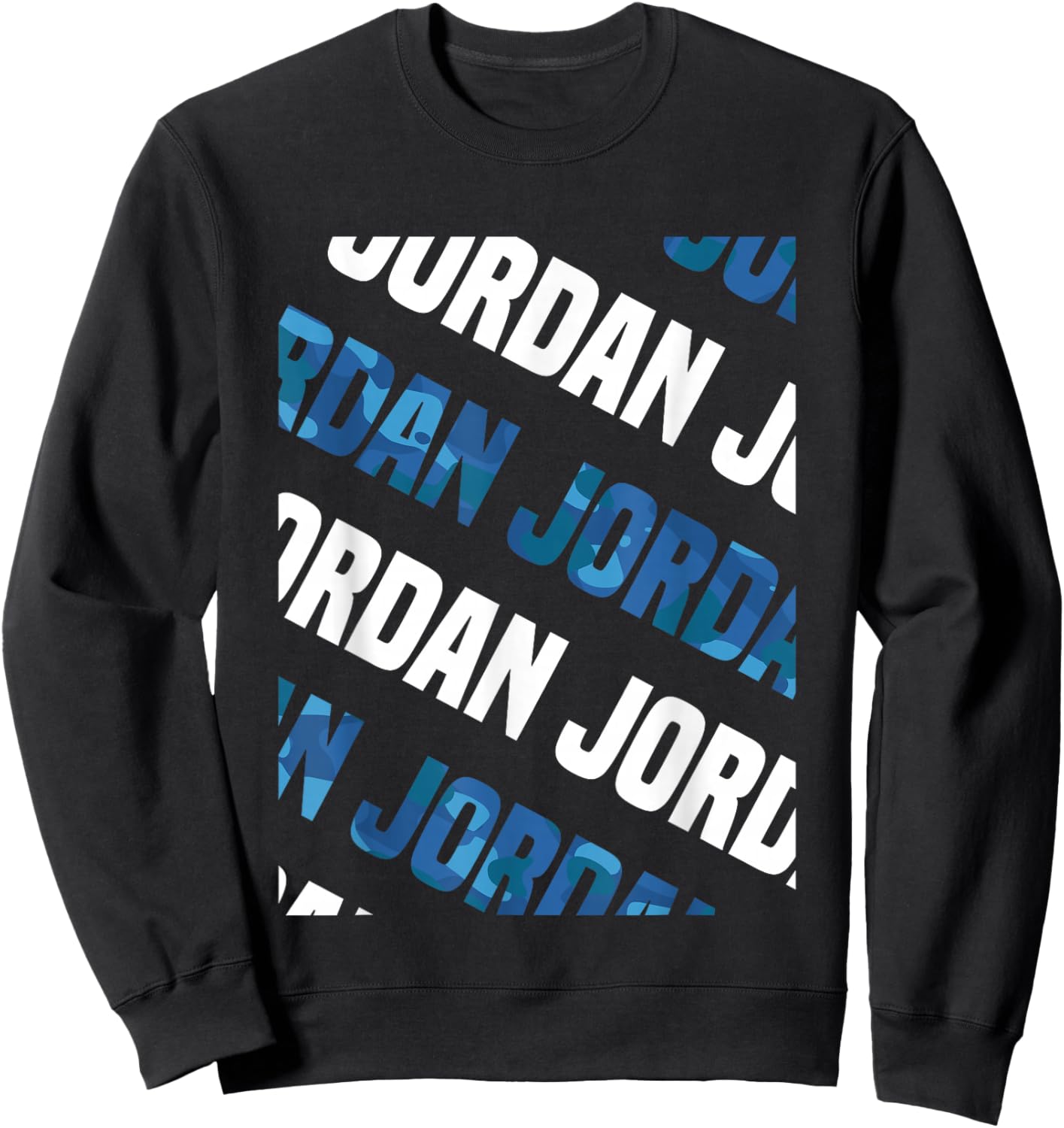Jordan Camo Pattern Blue Camouflage Sweatshirt - Sweatshirt | Black