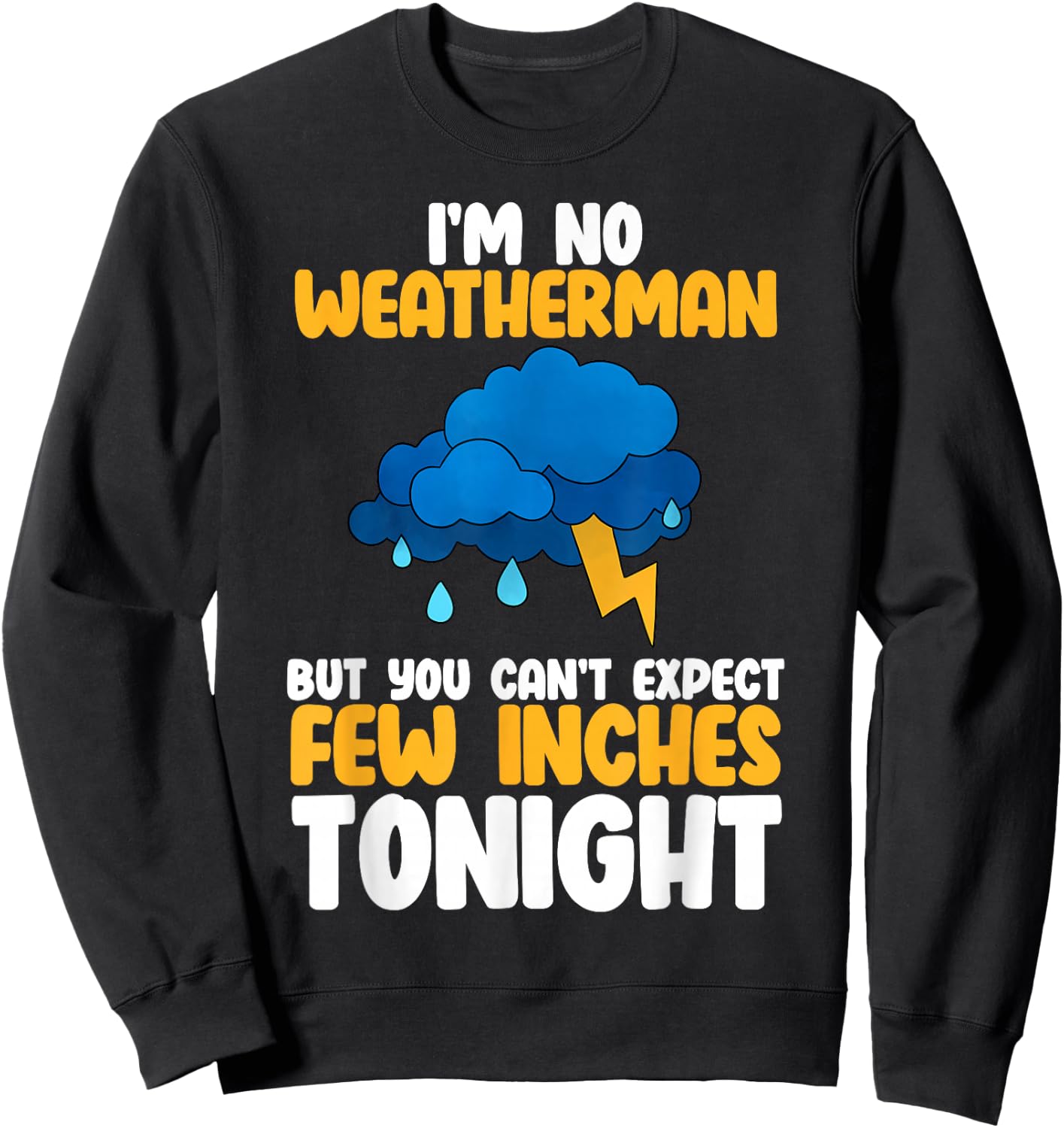Im No Weatherman But You Cant Expect Few Inches Tonight Sweatshirt - Sweatshirt | Black