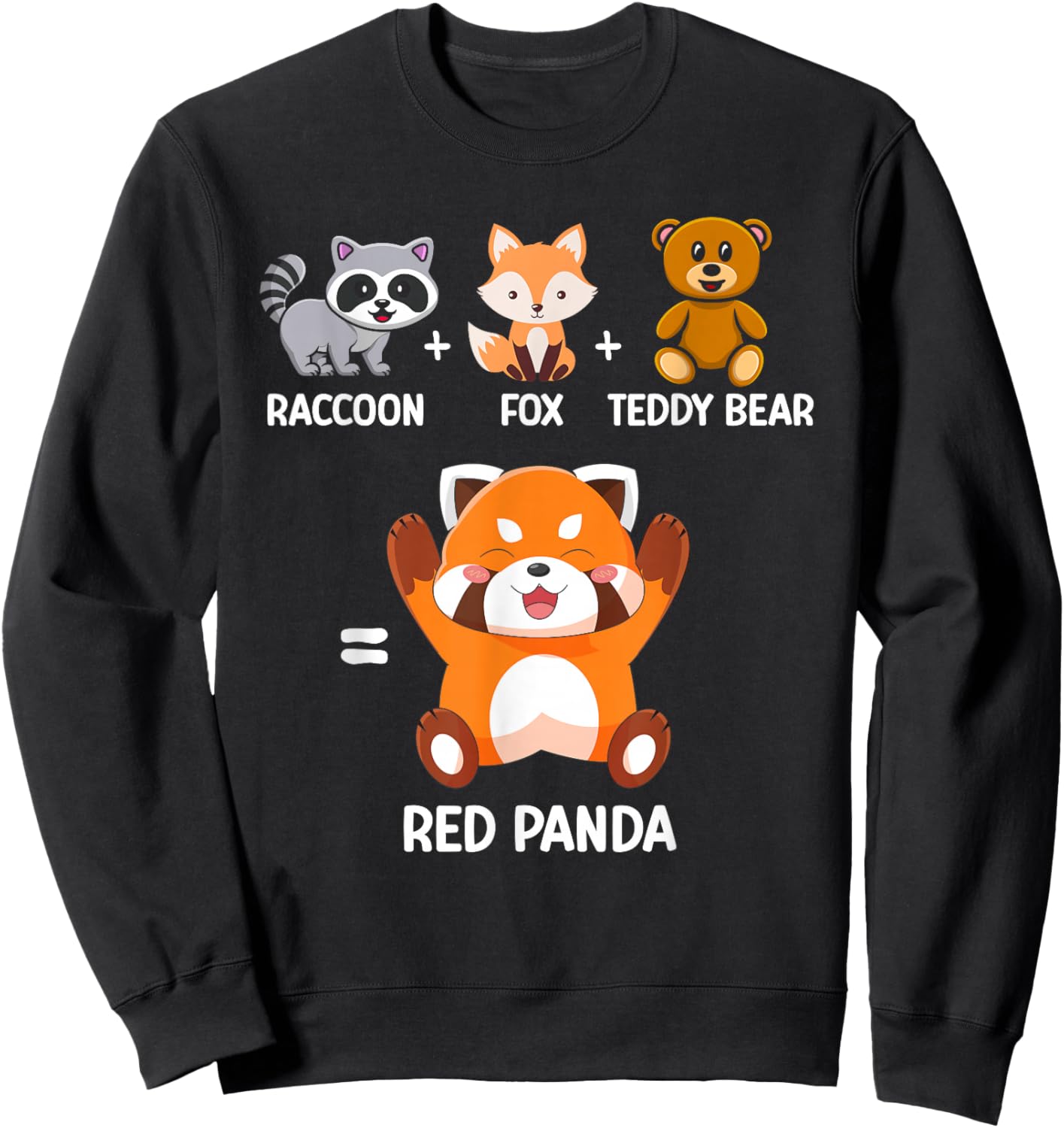Red Panda kids Sweatshirt - Sweatshirt | Black