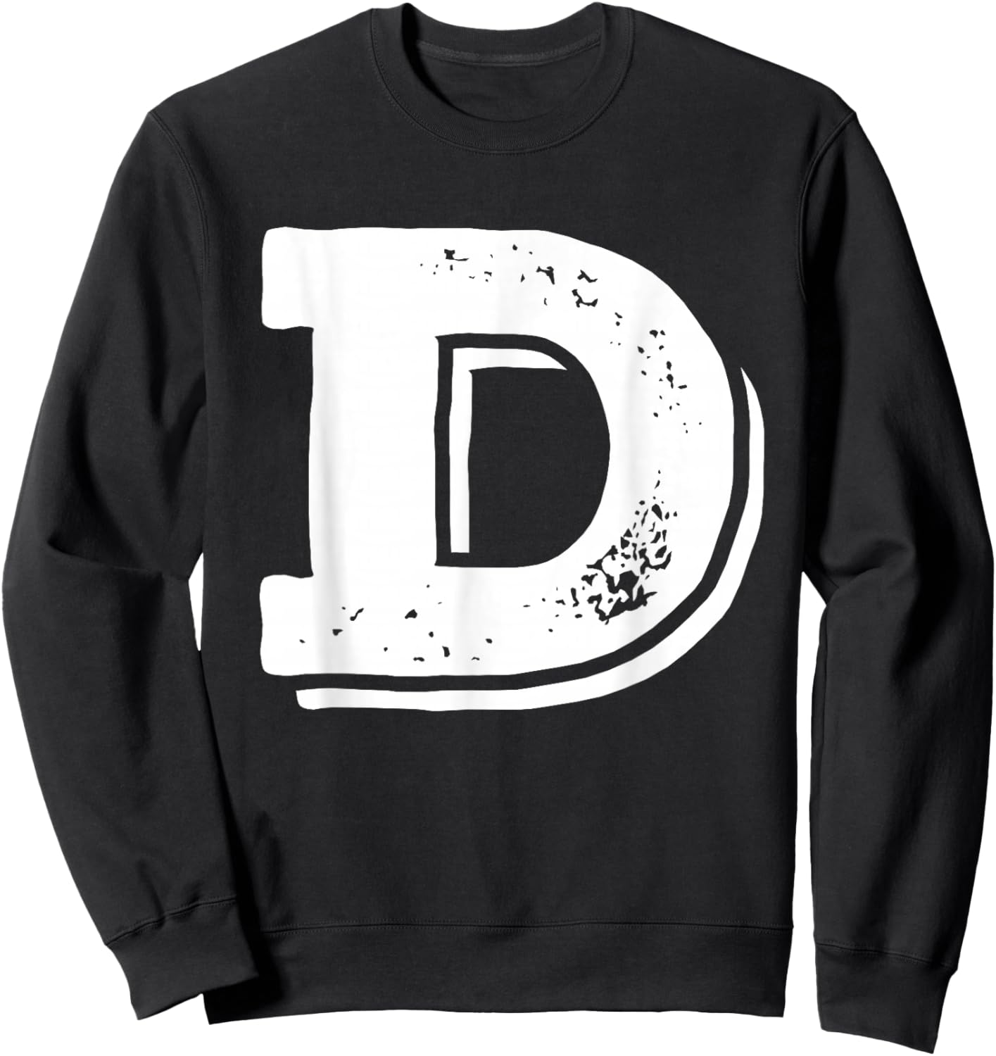 Athletic Sport School University Initial Team Name Letter D Capital Alphabet College Varsity Monogram Club - Black, -Kids, Small, Short Sleeve, Classic Fit Sweatshirt - Sweatshirt | Black