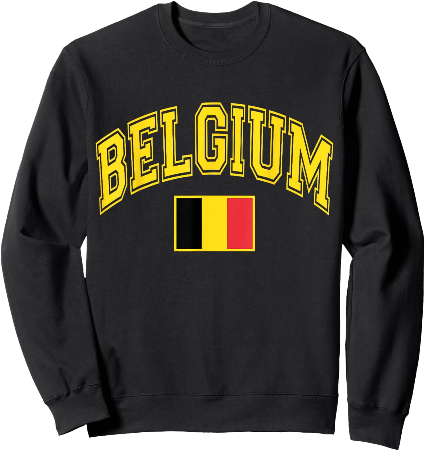 Belgium Flag Sweatshirt - Sweatshirt | Black
