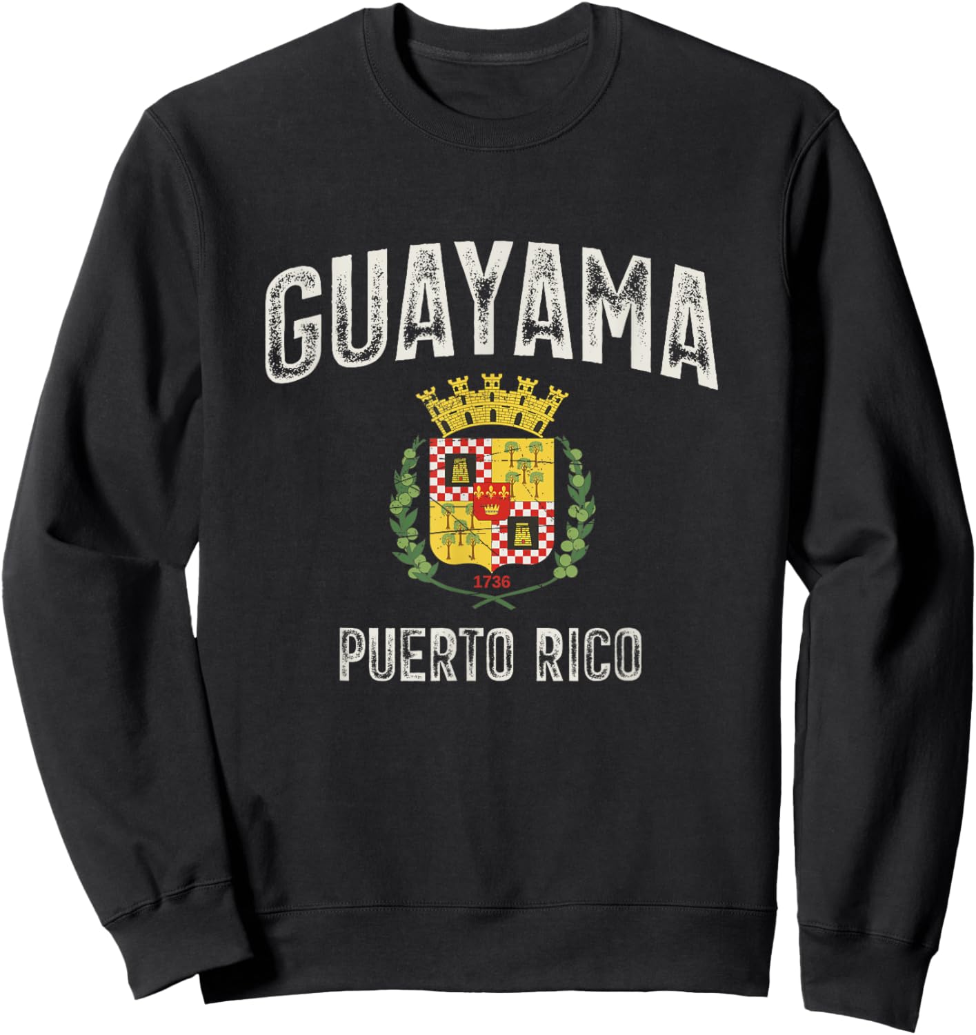 Guayama City in Puerto Rico, Guayama Armorial Sweatshirt - Sweatshirt | Black