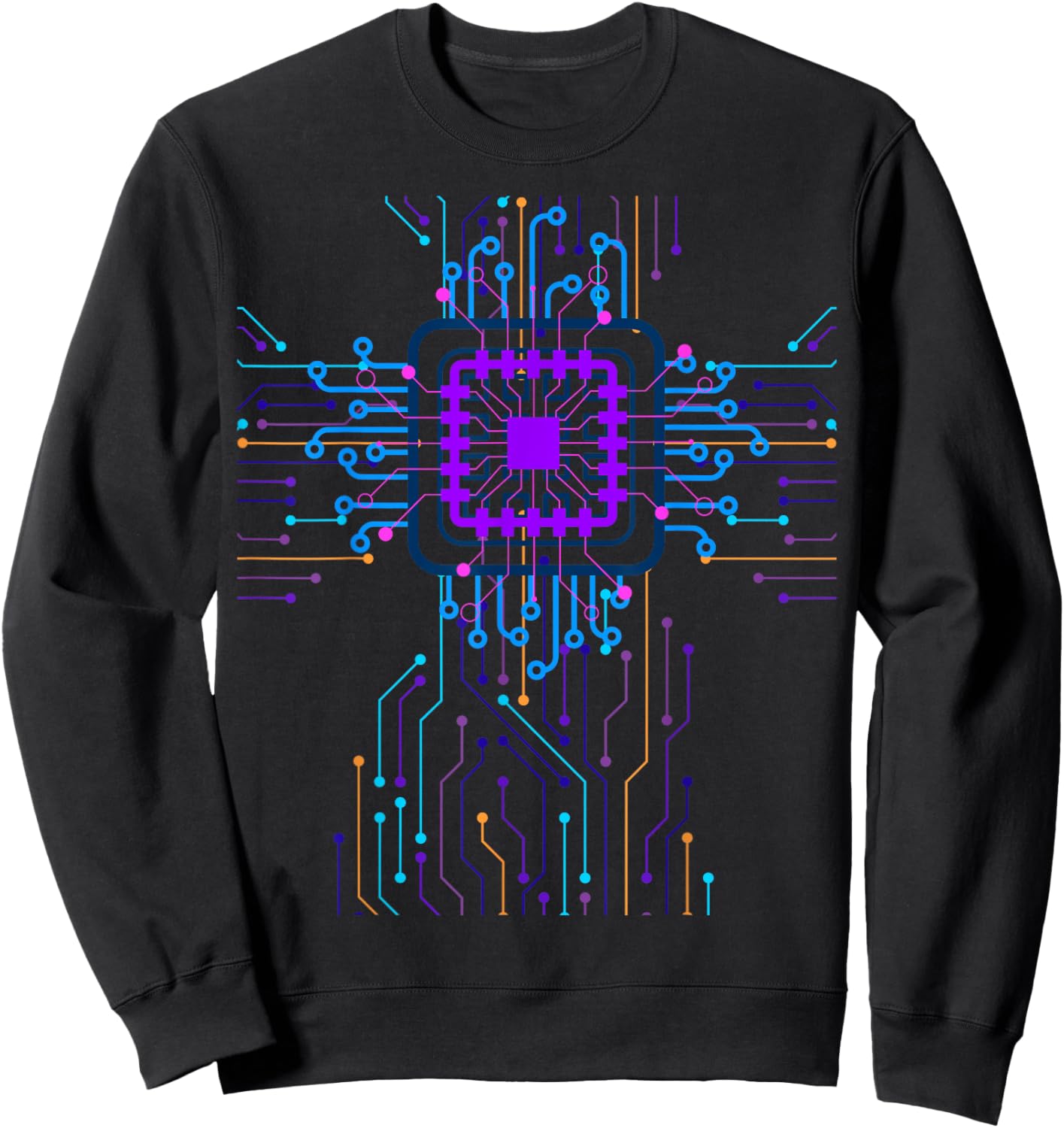 CPU PC Sci-fi Movie Circuit Board Geeks Computing Sweatshirt - Sweatshirt | Black