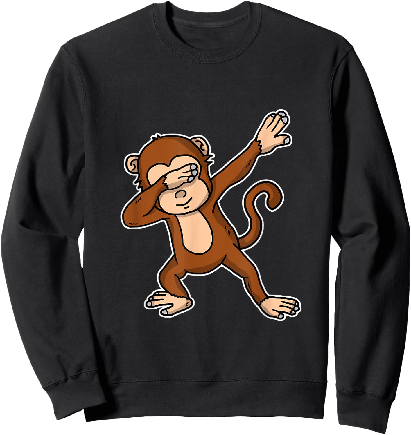 Funny Dabbing Monkey Dab Dance Cool Ape Lover Gift Sweatshirt - Sweatshirt | Black