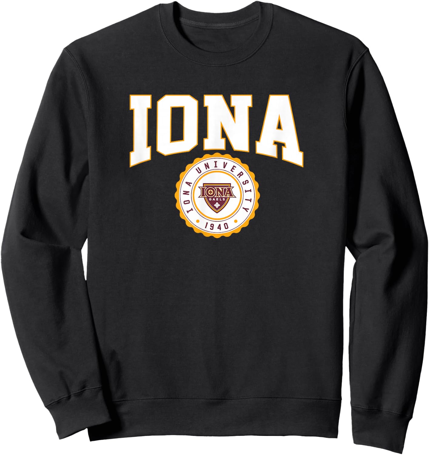 Iona University Gaels Collegiate Seal Sweatshirt - Sweatshirt | Black