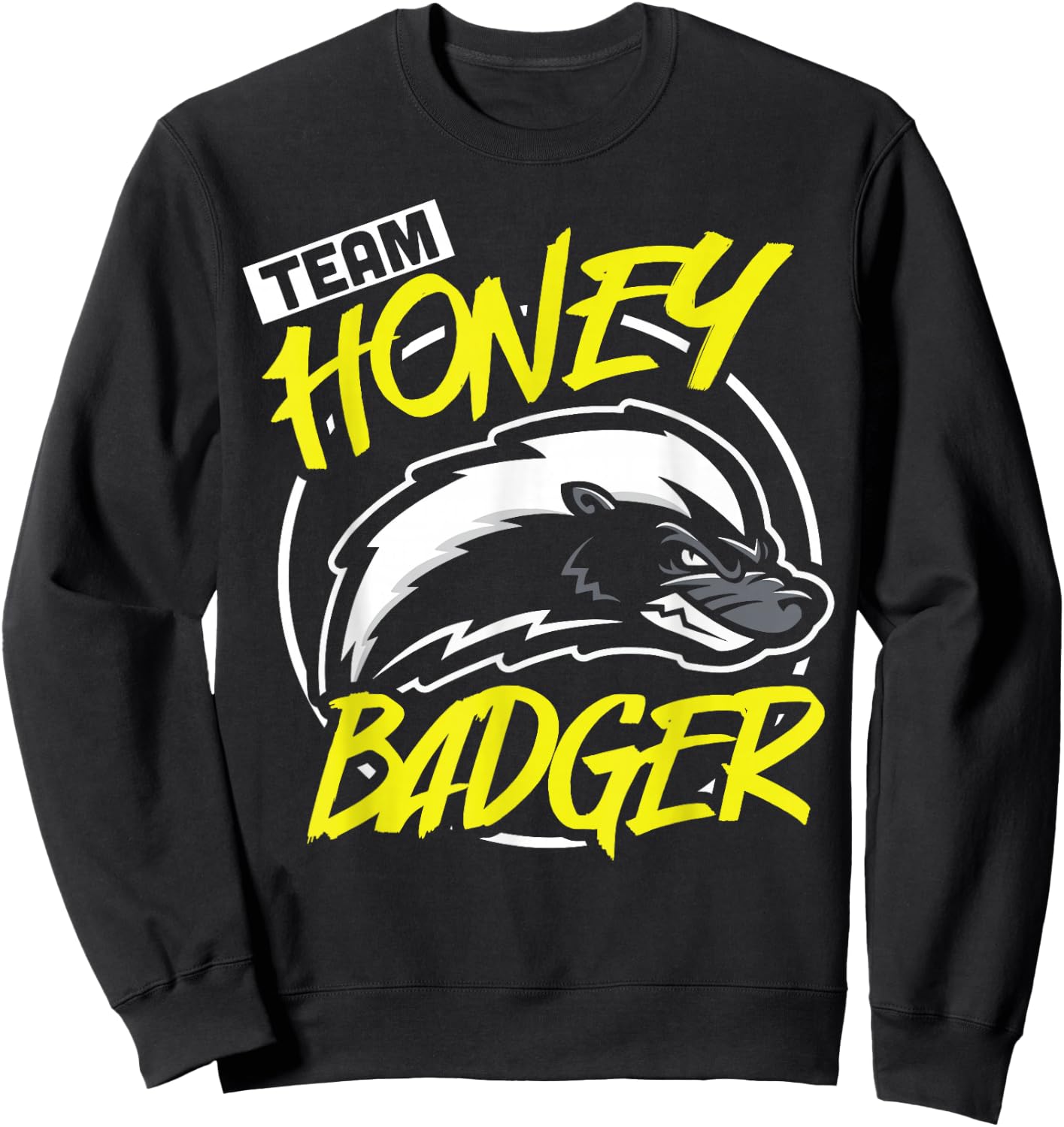 Team Honey Badger Forest Animal Squad Funny Boys Girls Gift Sweatshirt - Sweatshirt | Black