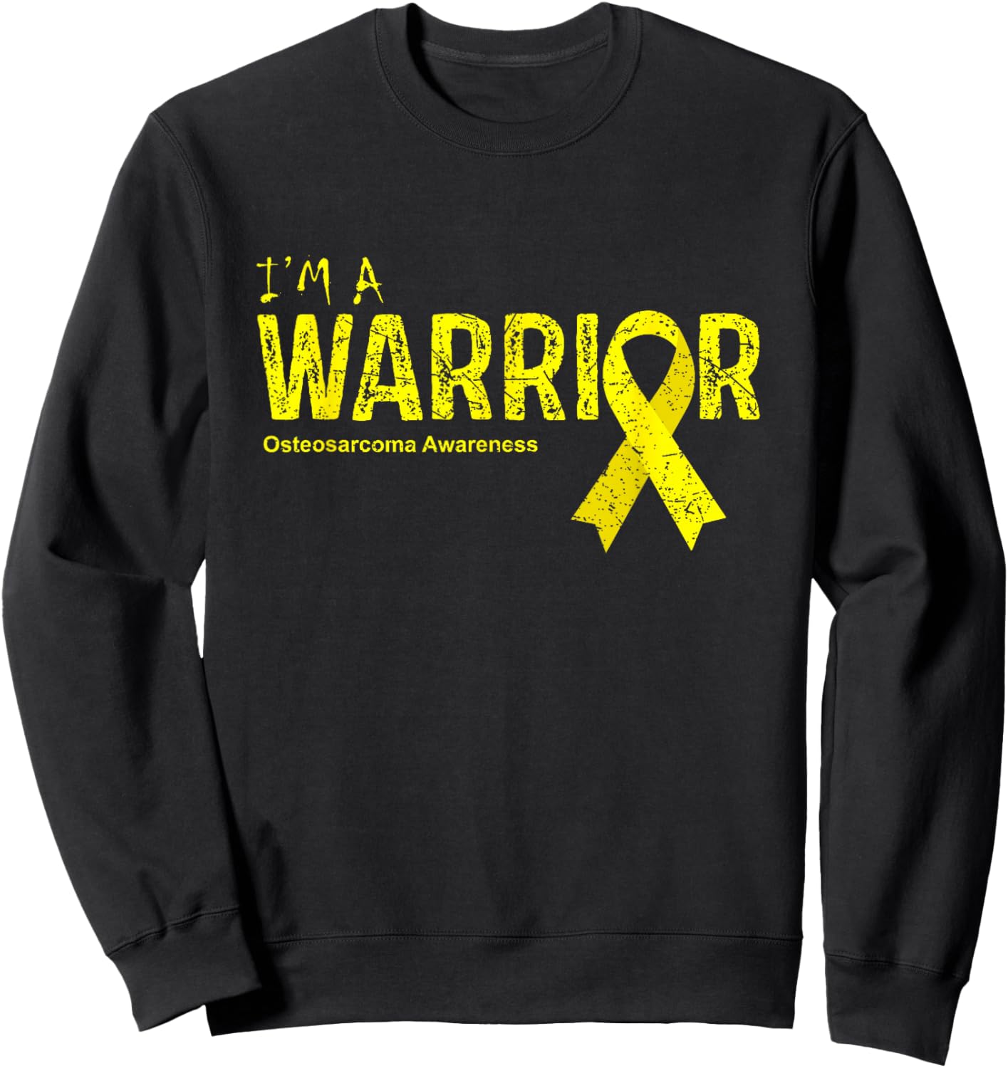 Osteosarcoma Awareness Warrior Sweatshirt - Sweatshirt | Black