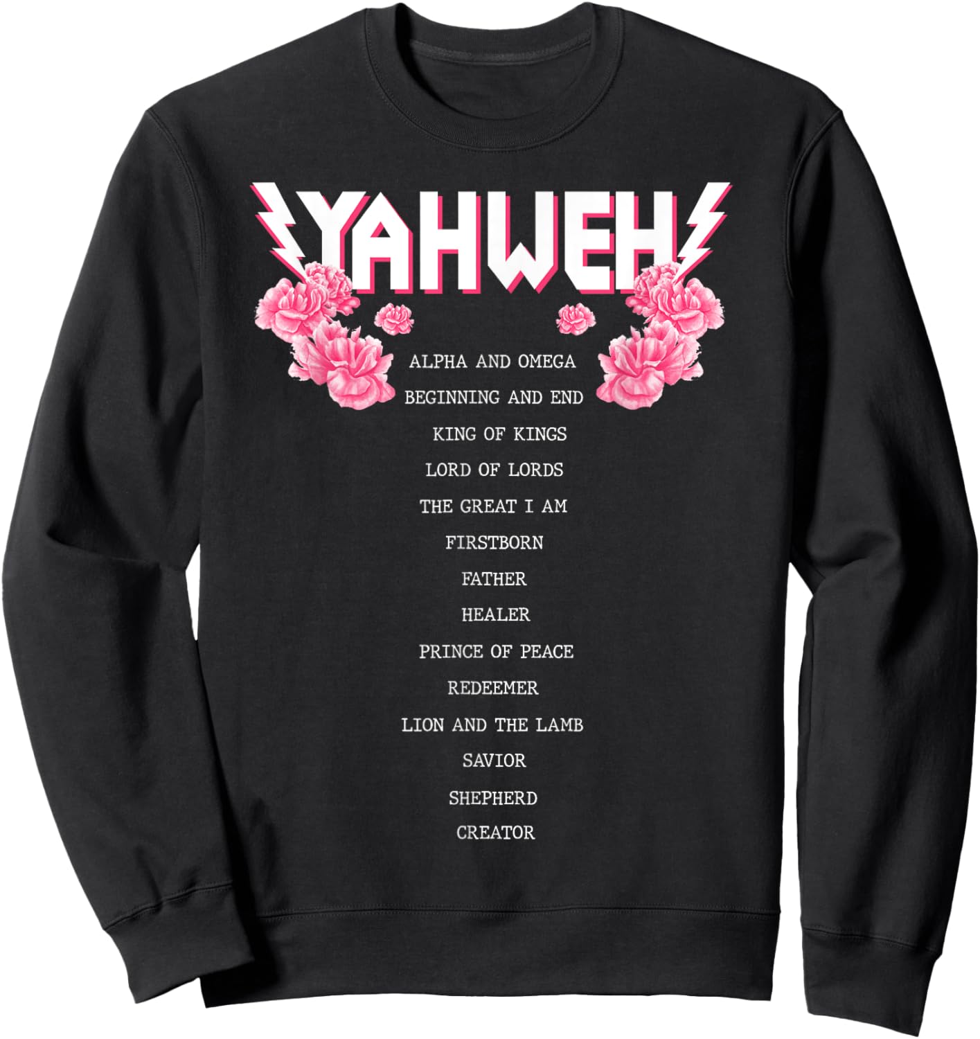 Yahweh Christian Religious YHWH Apparel Men and Women Sweatshirt - Sweatshirt | Black