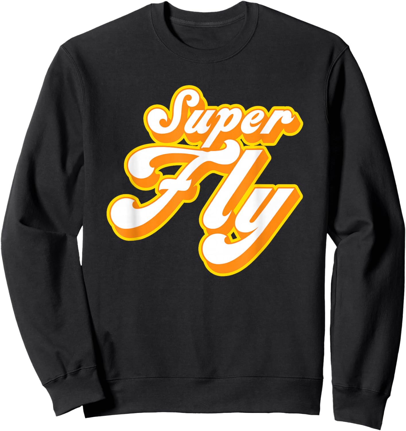Groovy 1970s Super Fly Sweatshirt - Sweatshirt | Black
