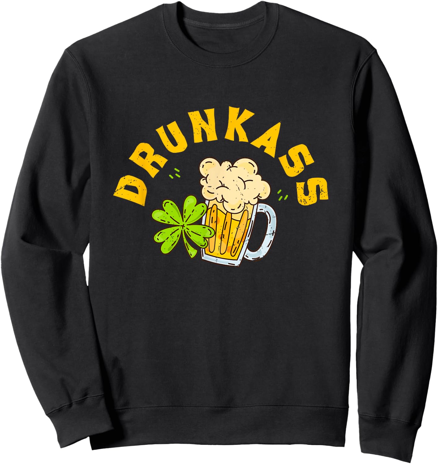 Drunkass / Funny Couple Matching St. Patrick’s Day Sweatshirt - Sweatshirt | Black