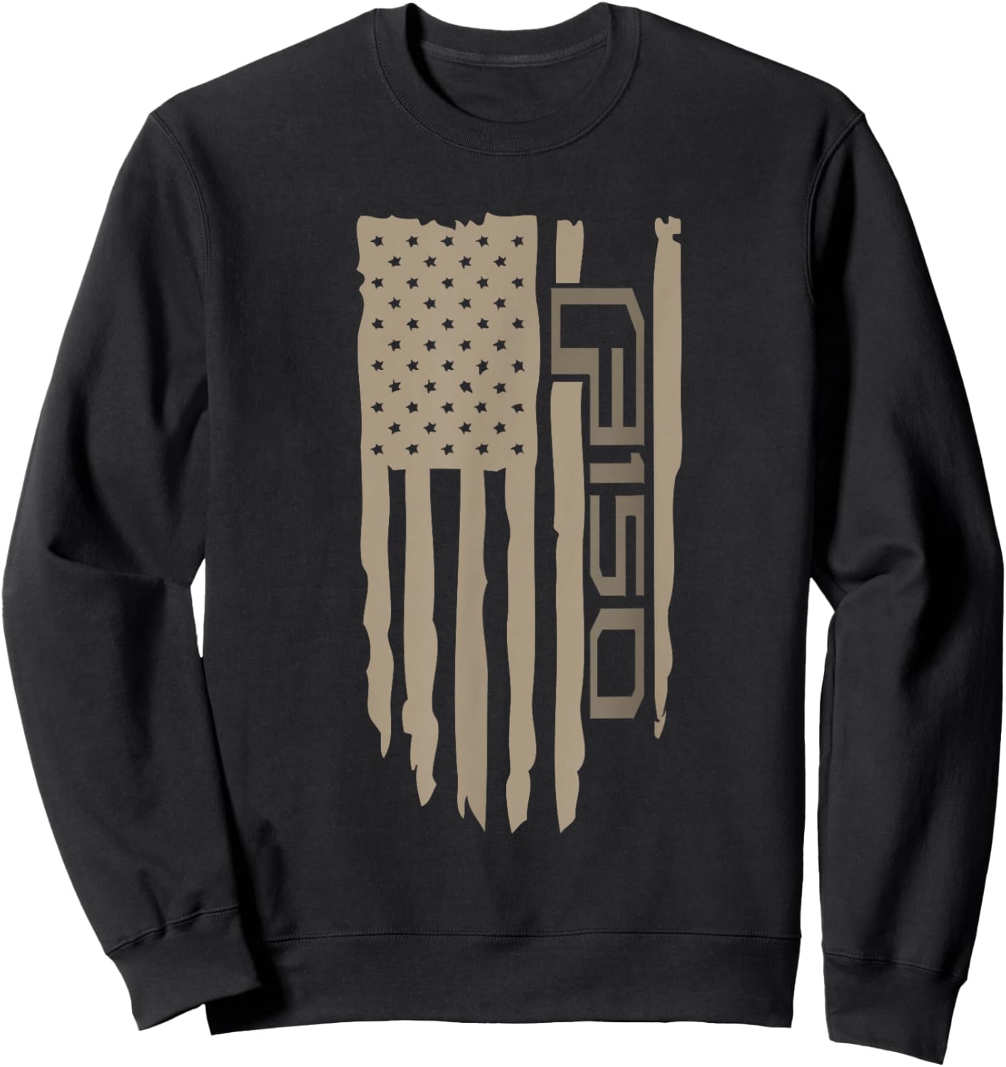 Wandering Wheels F150 American Flag Sweatshirt - Sweatshirt | Black