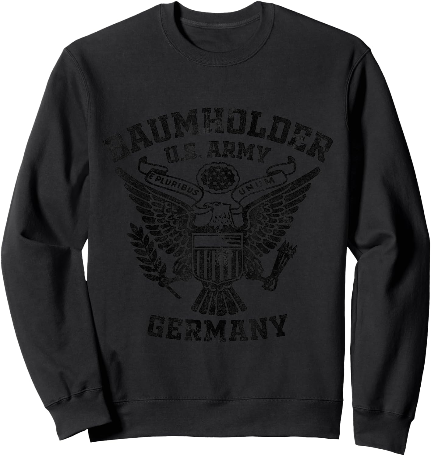 Baumholder Germany Military Base Veteran Vintage Gifts Sweatshirt - Sweatshirt | Black